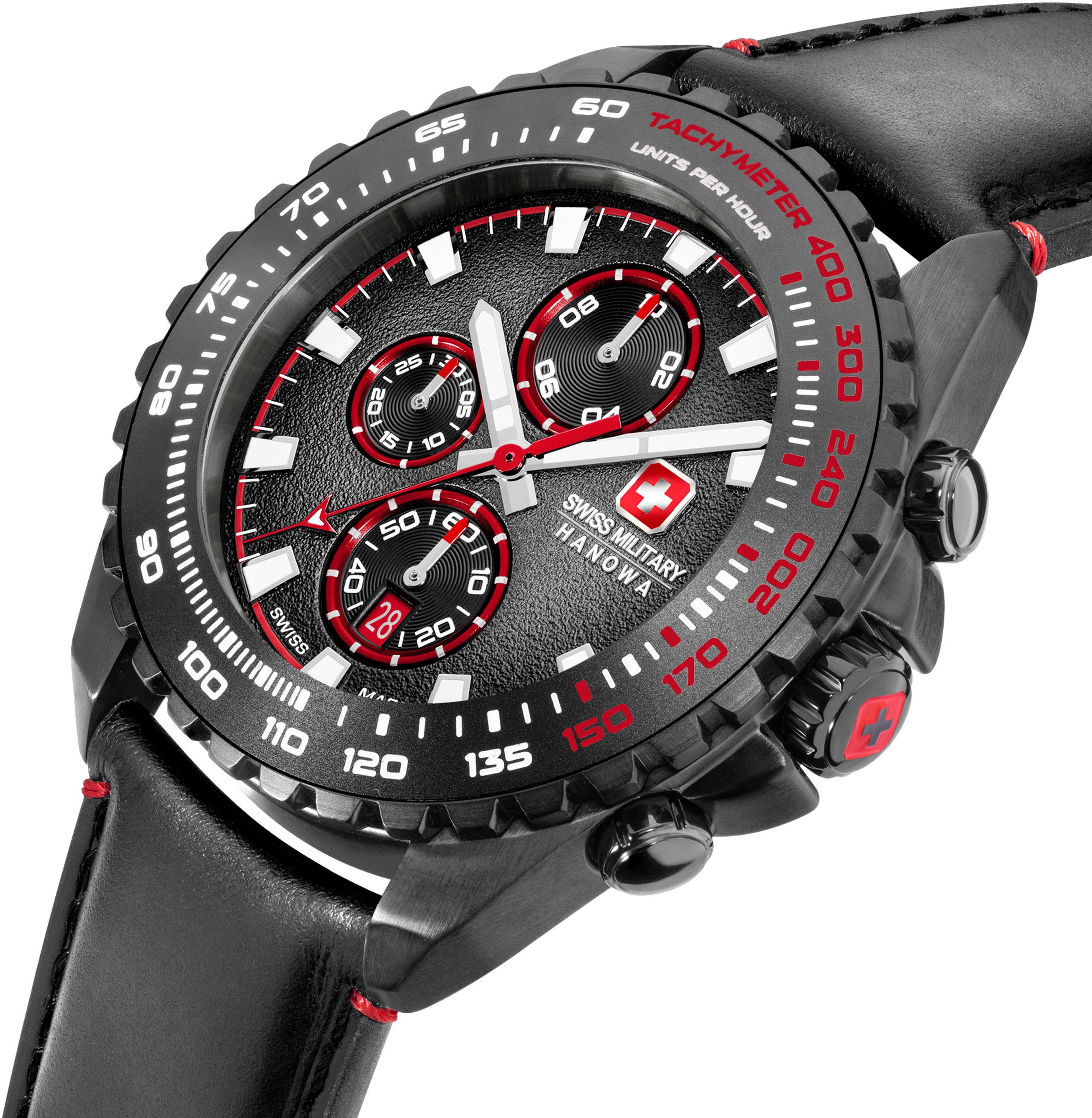 Swiss Military Hanowa Chronograph »STONE MARTEN, SMWGC0001832«, Quarzuhr, Herrenuhr, Datum, Stoppfunktion, Saphirglas, Swiss Made