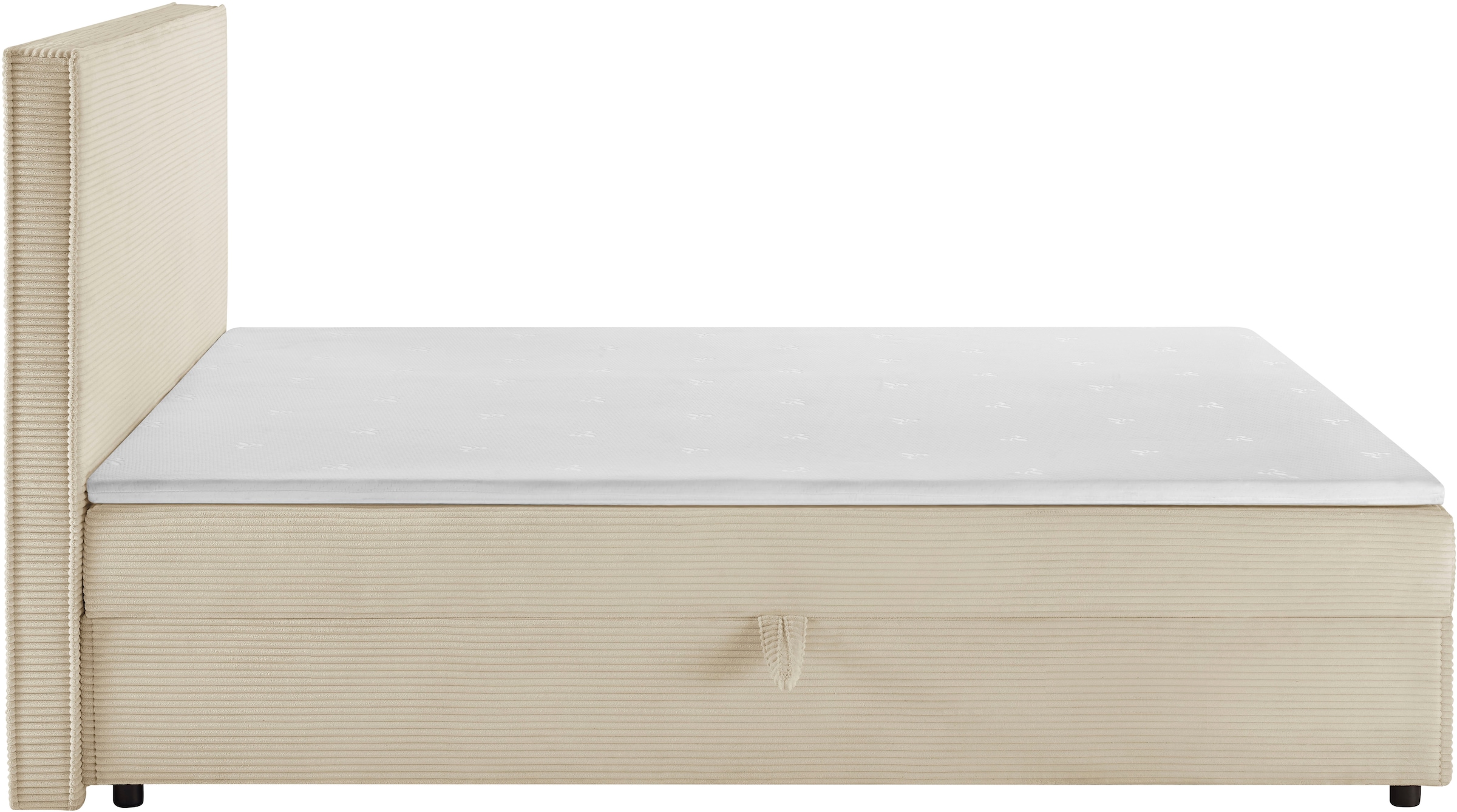 OTTO home Boxbett »Eliaas inkl. Bettkasten und Topper, Liegefläche 180x200cm« erhältlich in hochwertigem Cord-Stoff, inkl. Aufbauvideo