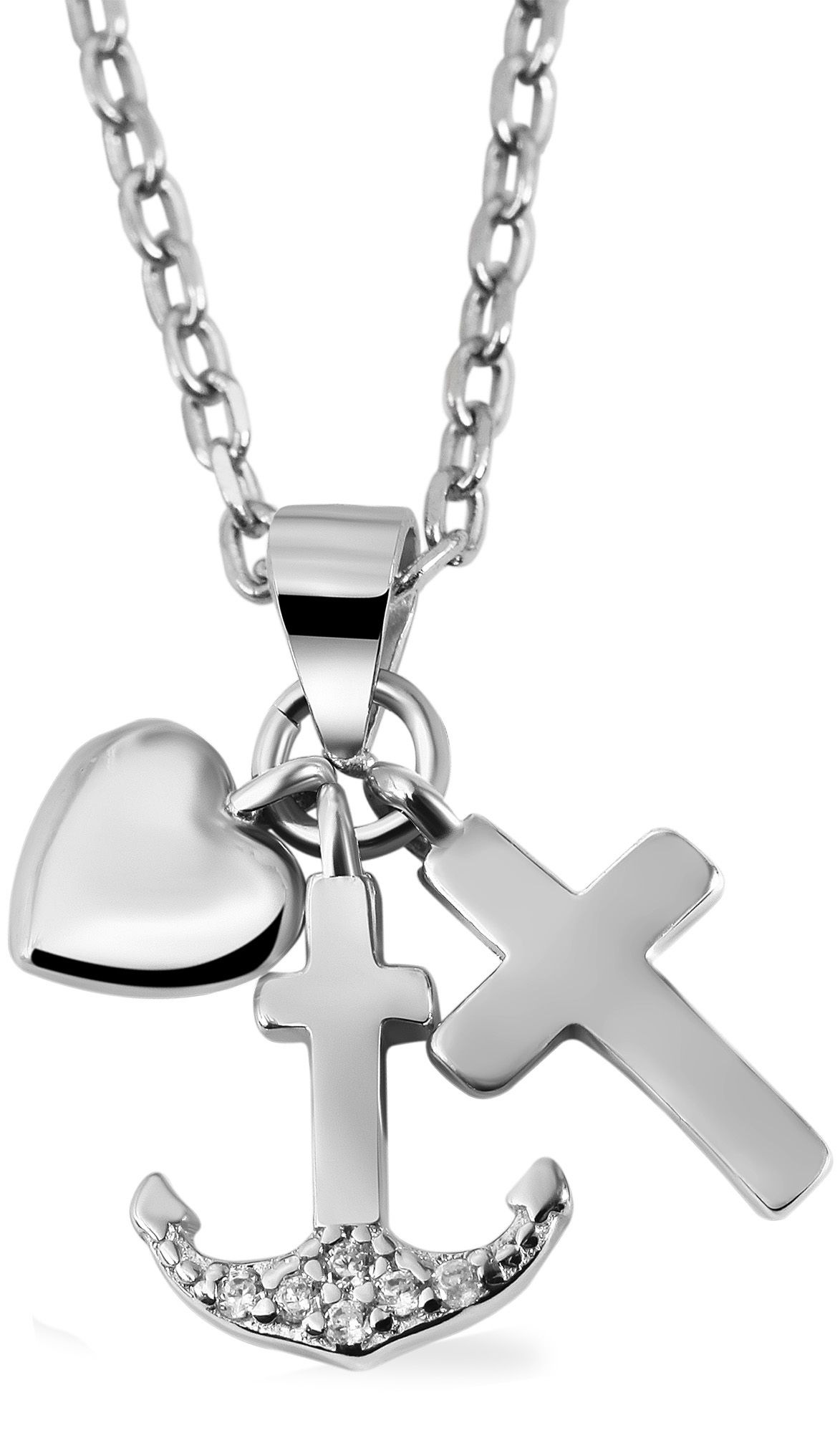 Adelia´s Kreuzanhänger »Damen Anhänger ¿ Kreuz Kreuzanhänger aus 925 Silber mit Zirkonia«