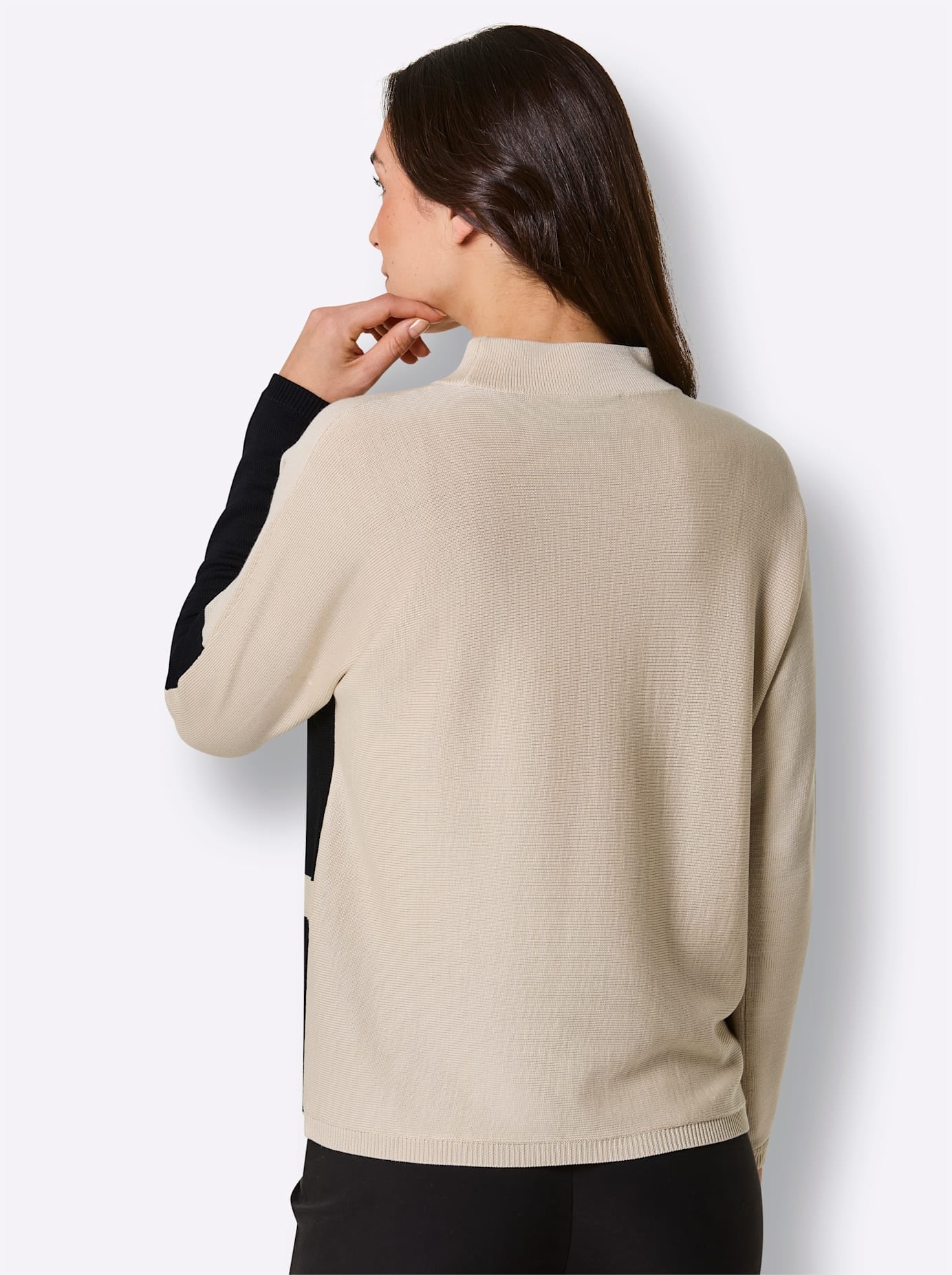 CREATION L PREMIUM Stehkragenpullover »Merino-Lyocell-Pullover«