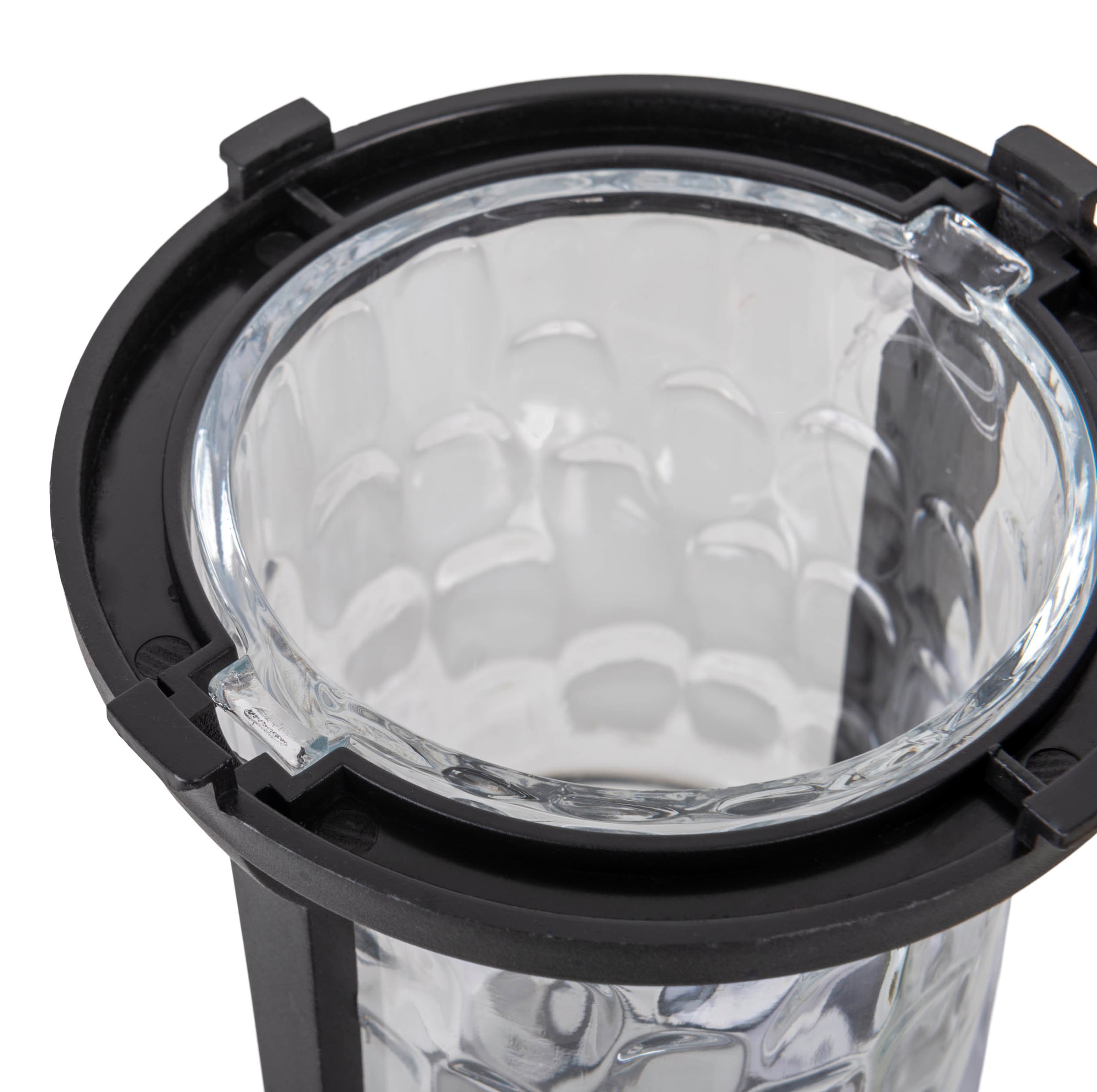 näve LED Solarleuchte »Simon« LED-Modul 1 Stk. Warmweiß Spieß schwarz, strukturierter Glasschirm , H: 54,7cm, Dämmerungssensor