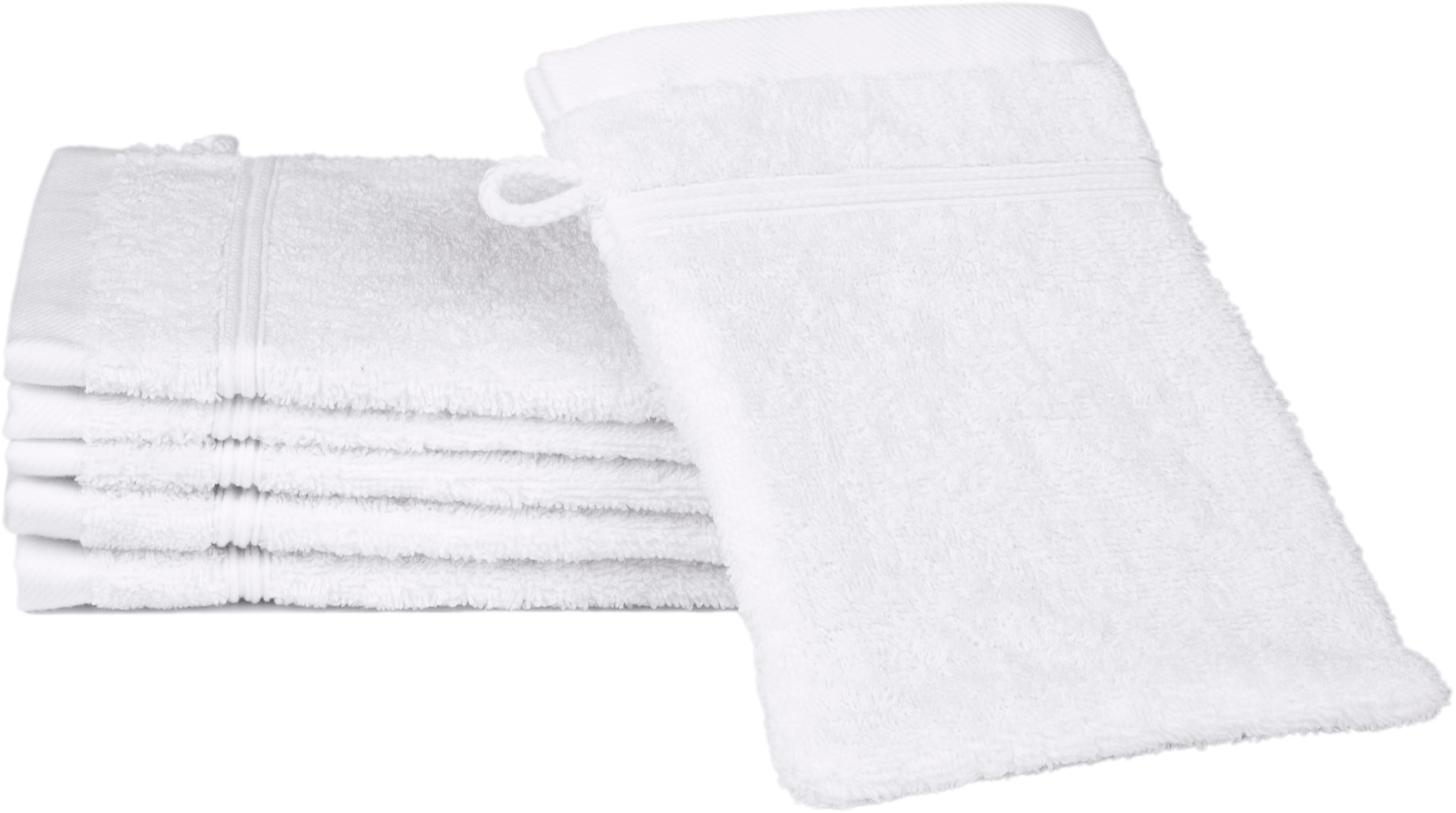 Ross Waschhandschuh »Rubin« 100% Baumwolle in weiß, Größe B/L: 16 cm x 22 cm