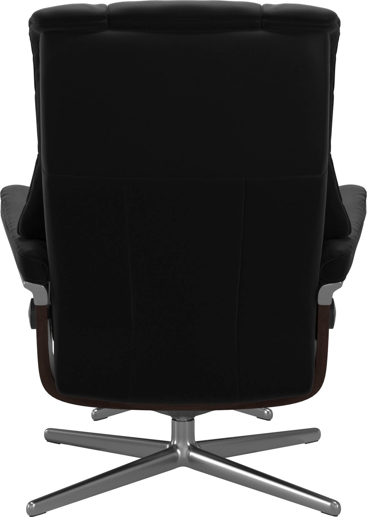 Stressless® Relaxsessel »Mayfair«, (Set, Relaxsessel mit Hocker), mit Hocker, mit Cross Base, Größe S, M & L, Holzakzent Braun