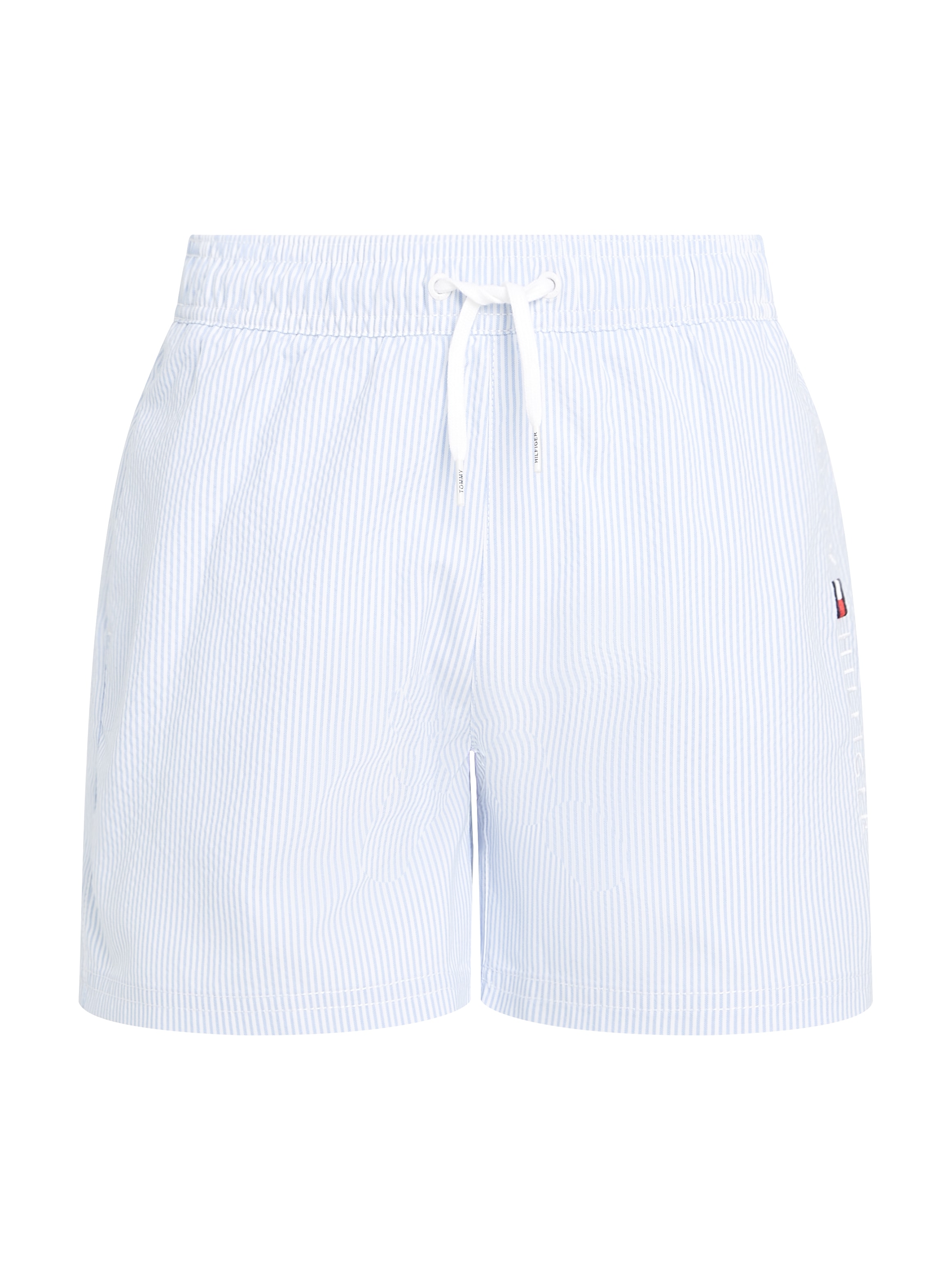 TOMMY HILFIGER Swimwear Badeshorts »MEDIUM DRAWSTRING ITHACA«, mit Streifendesign, Logostickerei