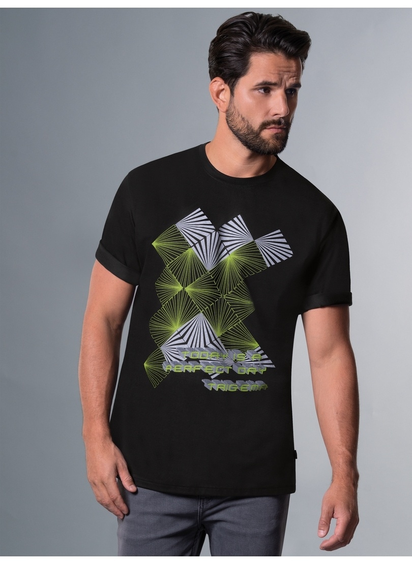 Trigema T-Shirt »TRIGEMA T-Shirt mit shoppen Neon-Print« online OTTO bei