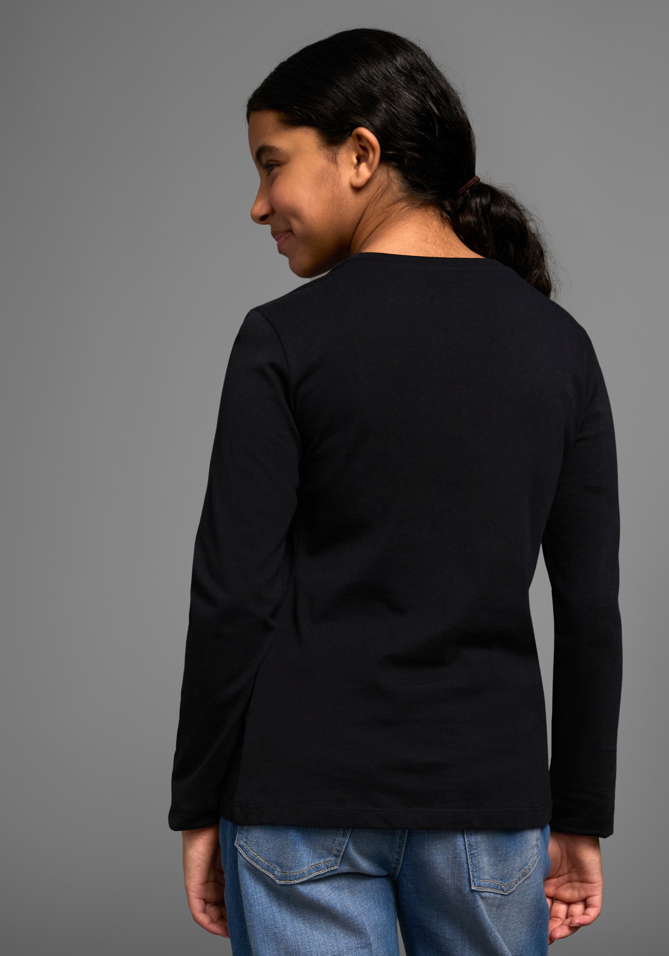 KIDSWORLD Langarmshirt »Sorry. hab nicht zugehört«, Langarm, Basic-Passform, mit peppigem Druck und Statements