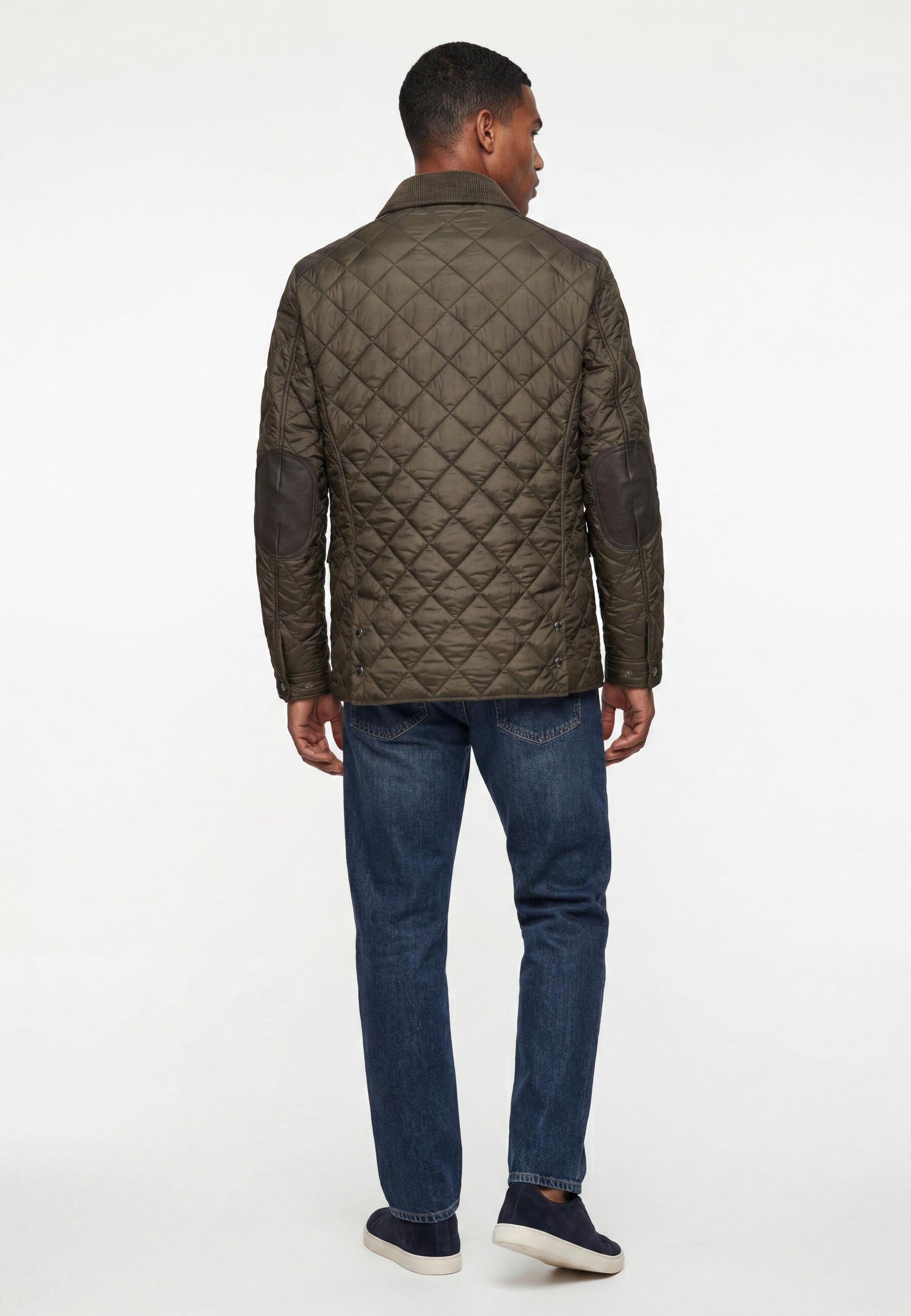 Milestone Steppjacke »MSSantos« ohne Kapuze Ledereinsätze an Schultern und Ellbogen