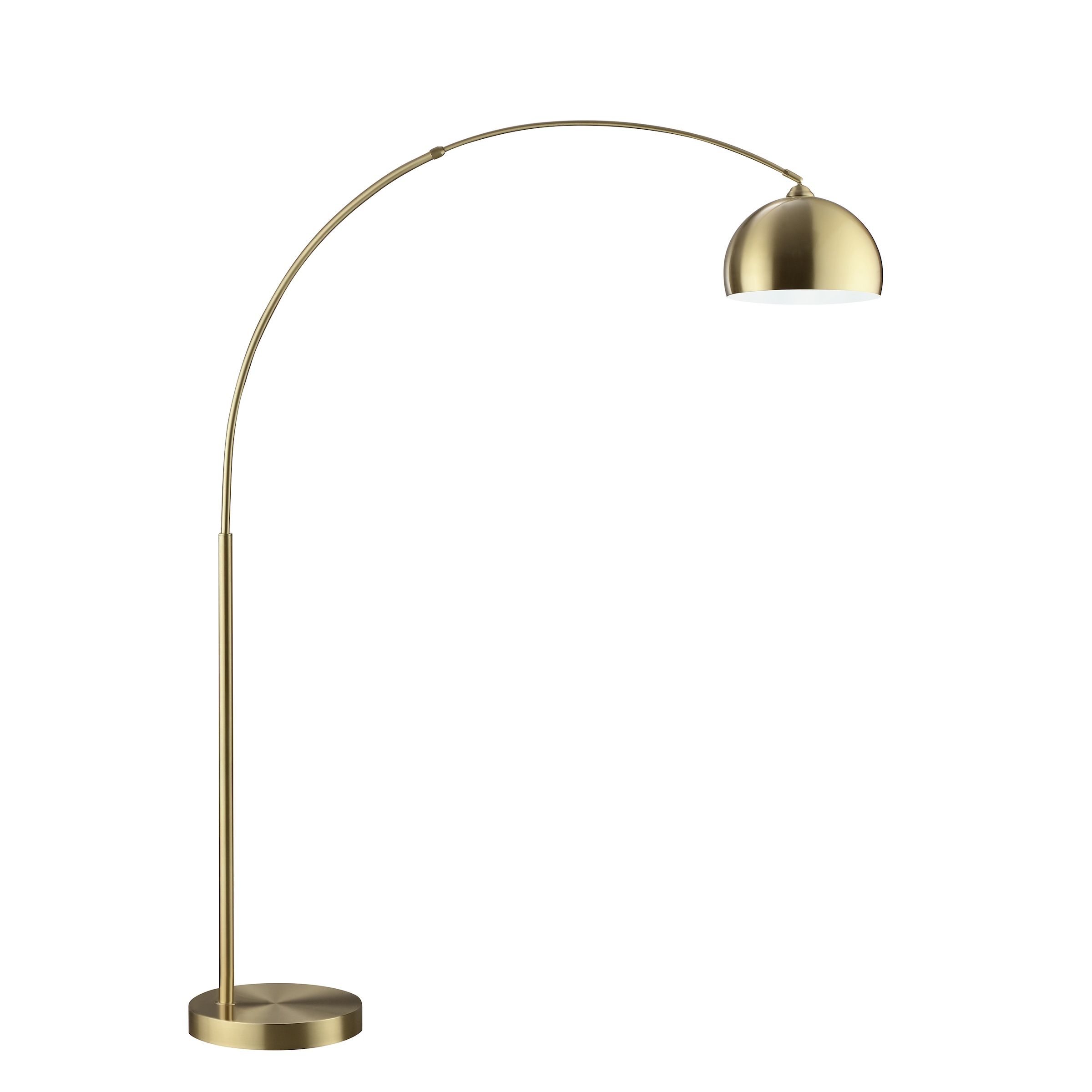 Brilliant Bogenlampe »Manor« E27 1 Stk. Bogen-Stehleuchte E27, 199 x 150 cm, messingfarben gebürstet