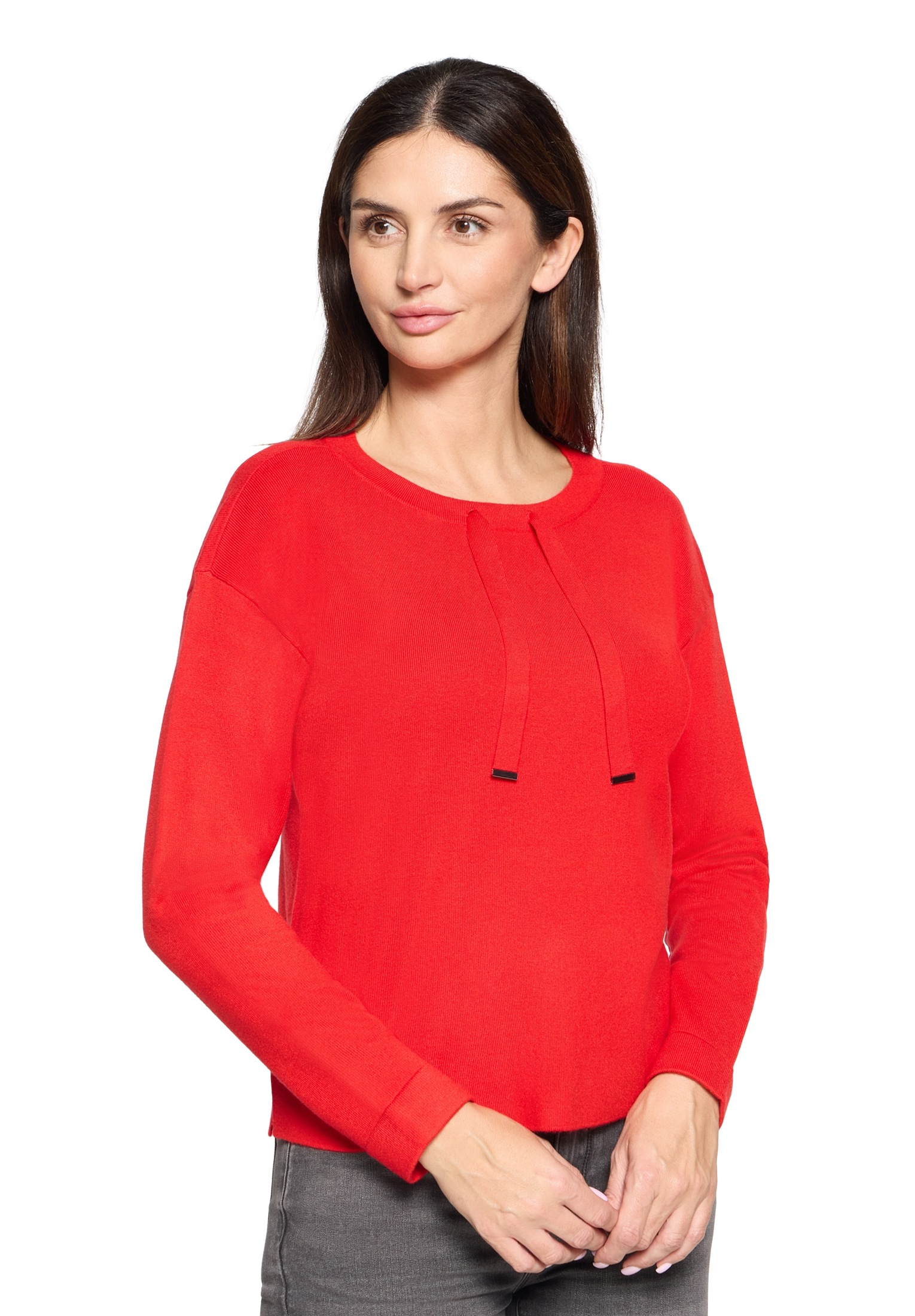 Betty Barclay Rundhalspullover »Feinstrickpullover mit Seitenschlitzen«