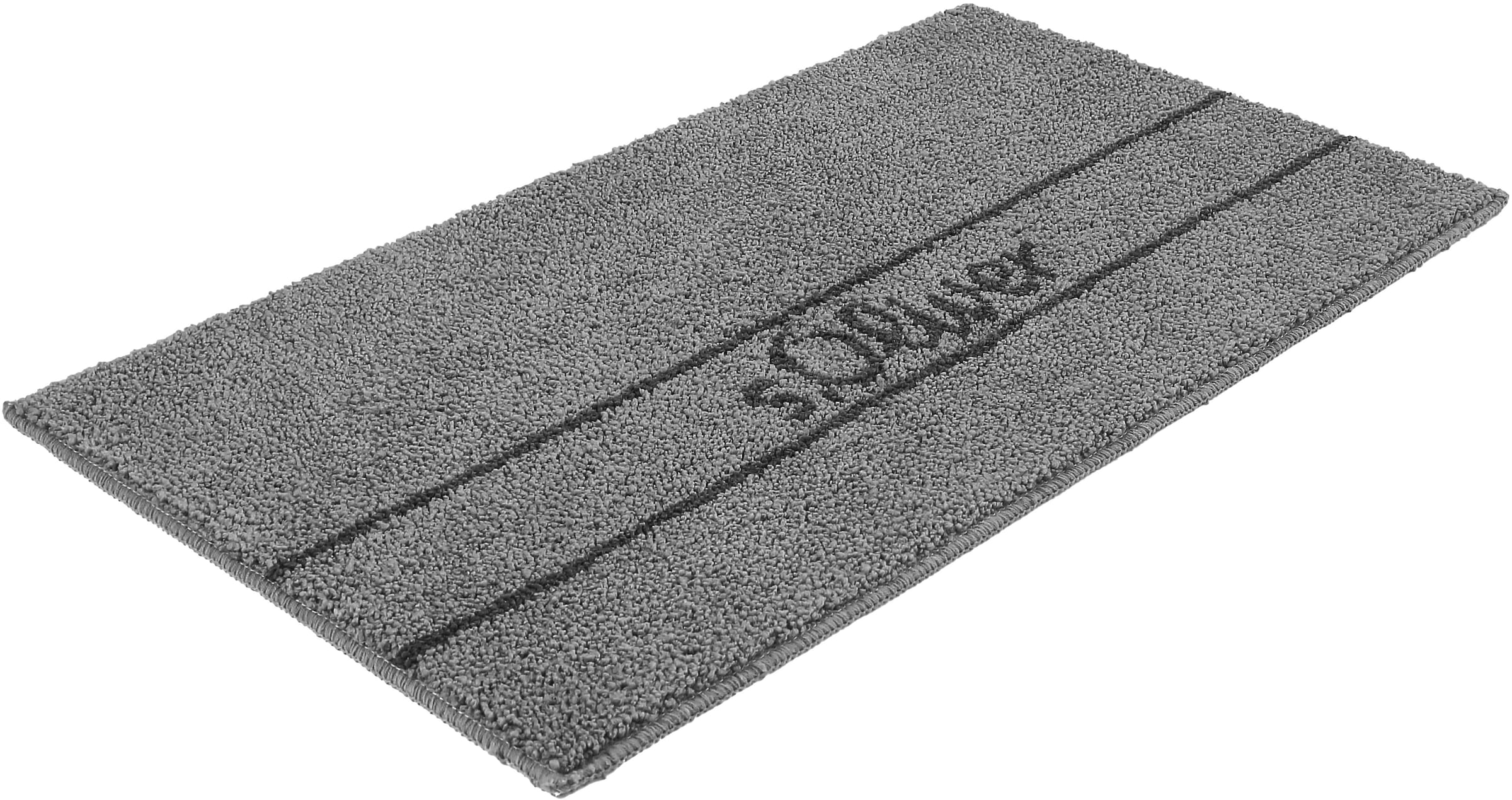 s.Oliver Badematte »Allie, Badvorleger, Badezimmer Teppich, Duschvorleger«, rutschhemmend beschichtet, strapazierfähig-schnell trocknend, Badteppich, weiche Haptik, unifarben mit s.Oliver Schriftzug
