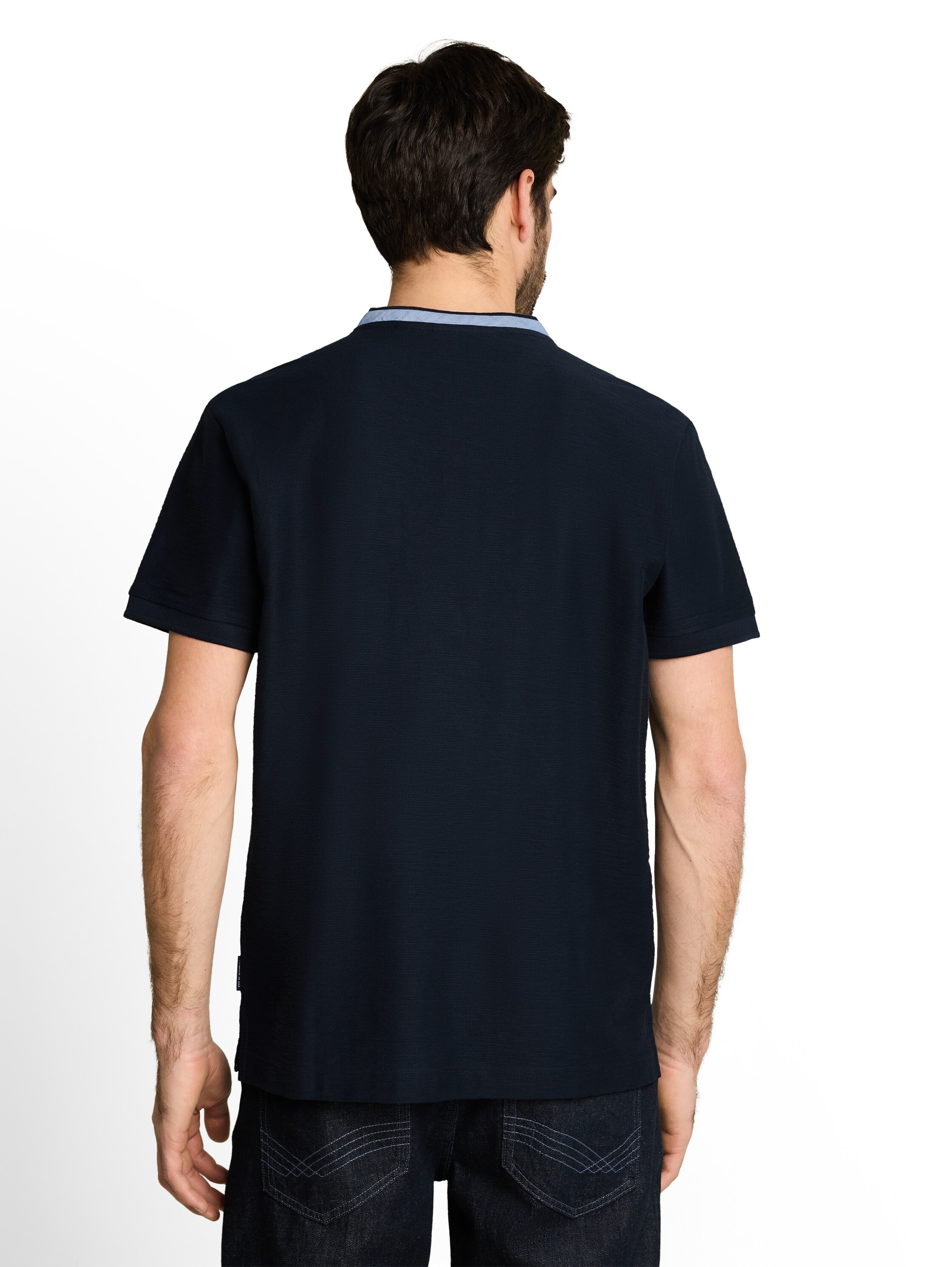 TOM TAILOR Kurzarmshirt mit kurzer Knopfleiste