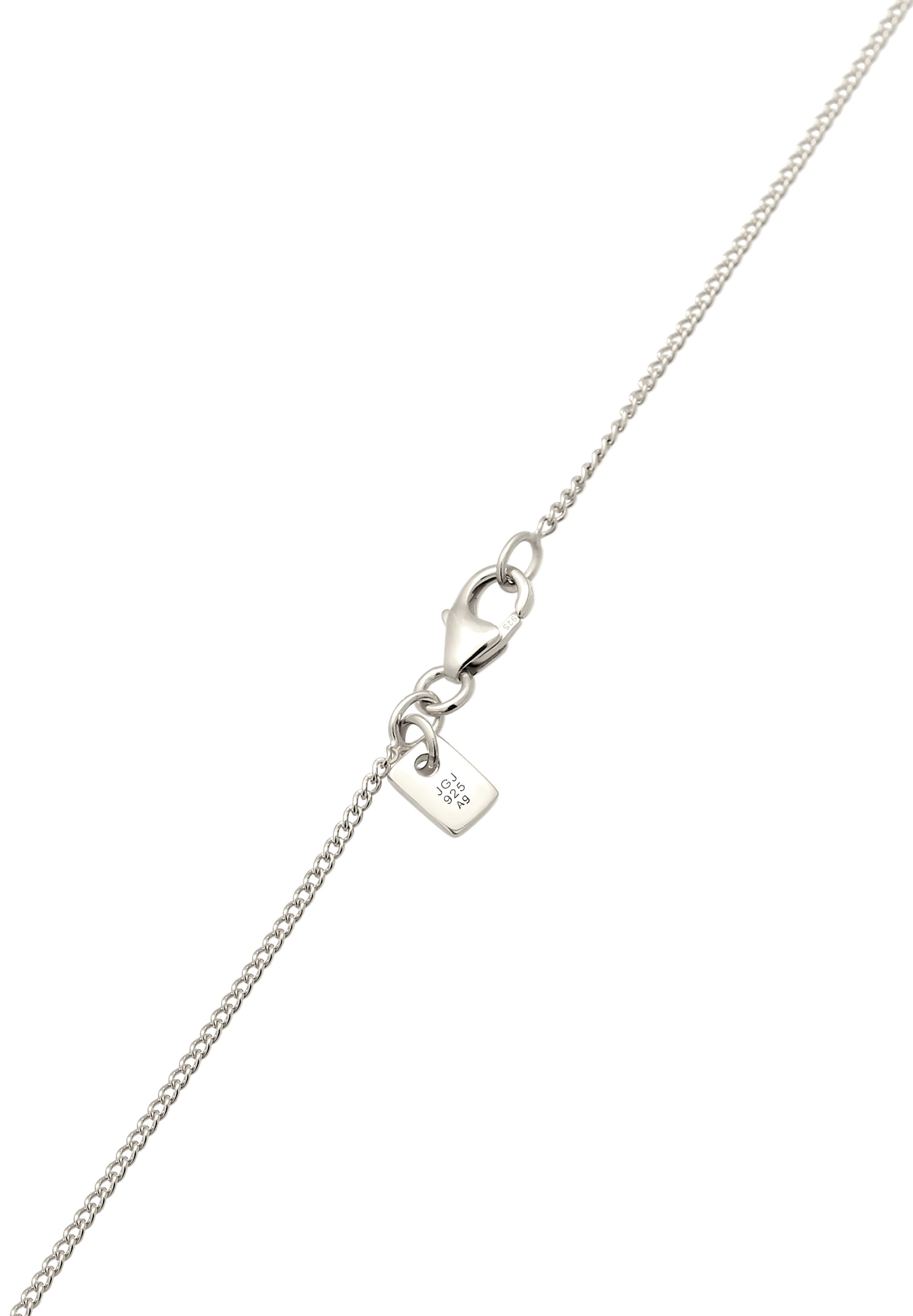 Kuzzoi Kette mit Anhänger »Halskette Anhänger Emaille Rot 925 Sterling Silber«