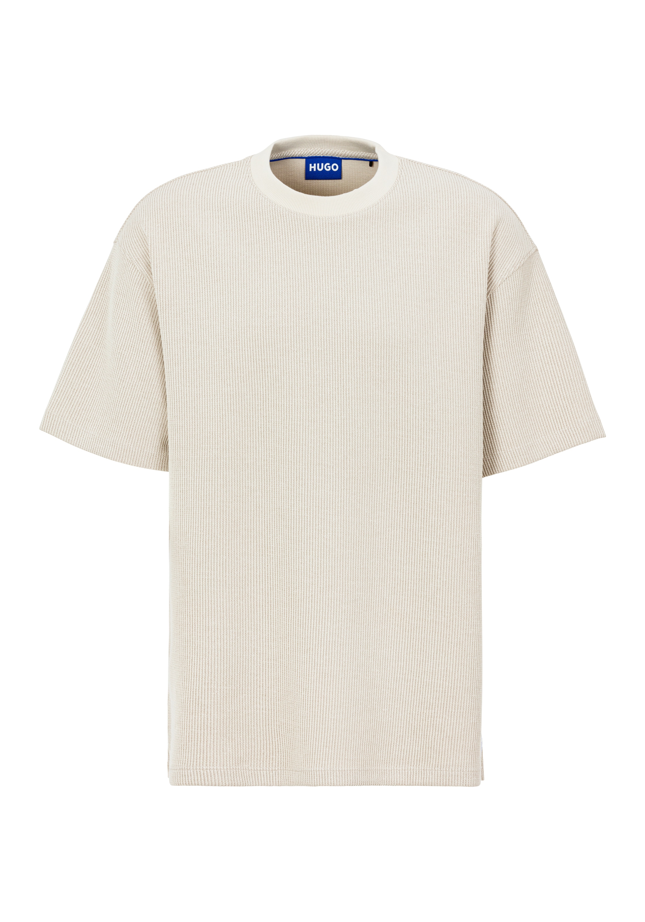 HUGO Blue T-Shirt »Nuwaffle« Rundhalsausschnitt, Regular Fit, dezentes Waffelmuster