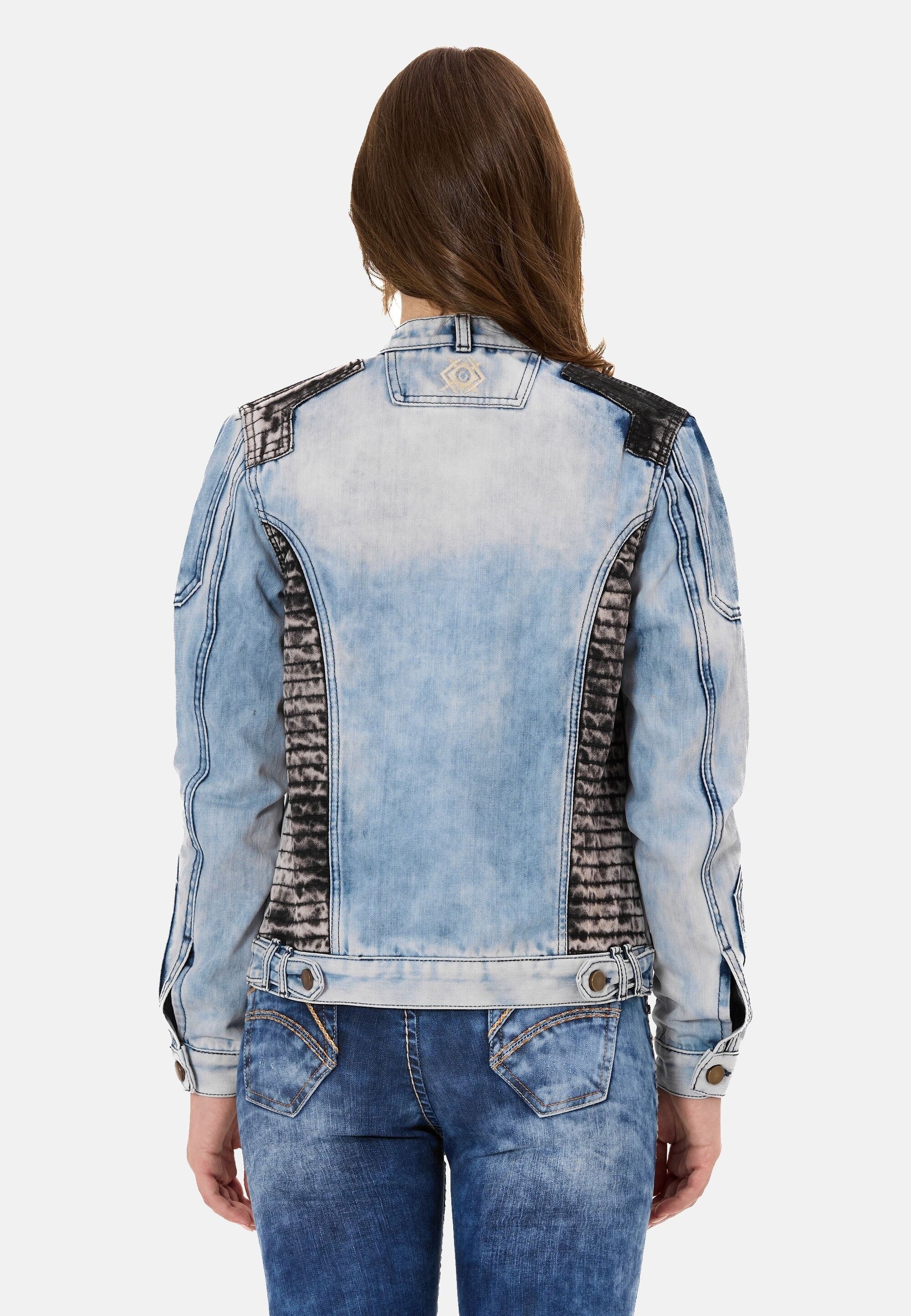 Cipo & Baxx Jeansjacke »Cipo & Baxx Jeansjacke WJ233« ohne Kapuze
