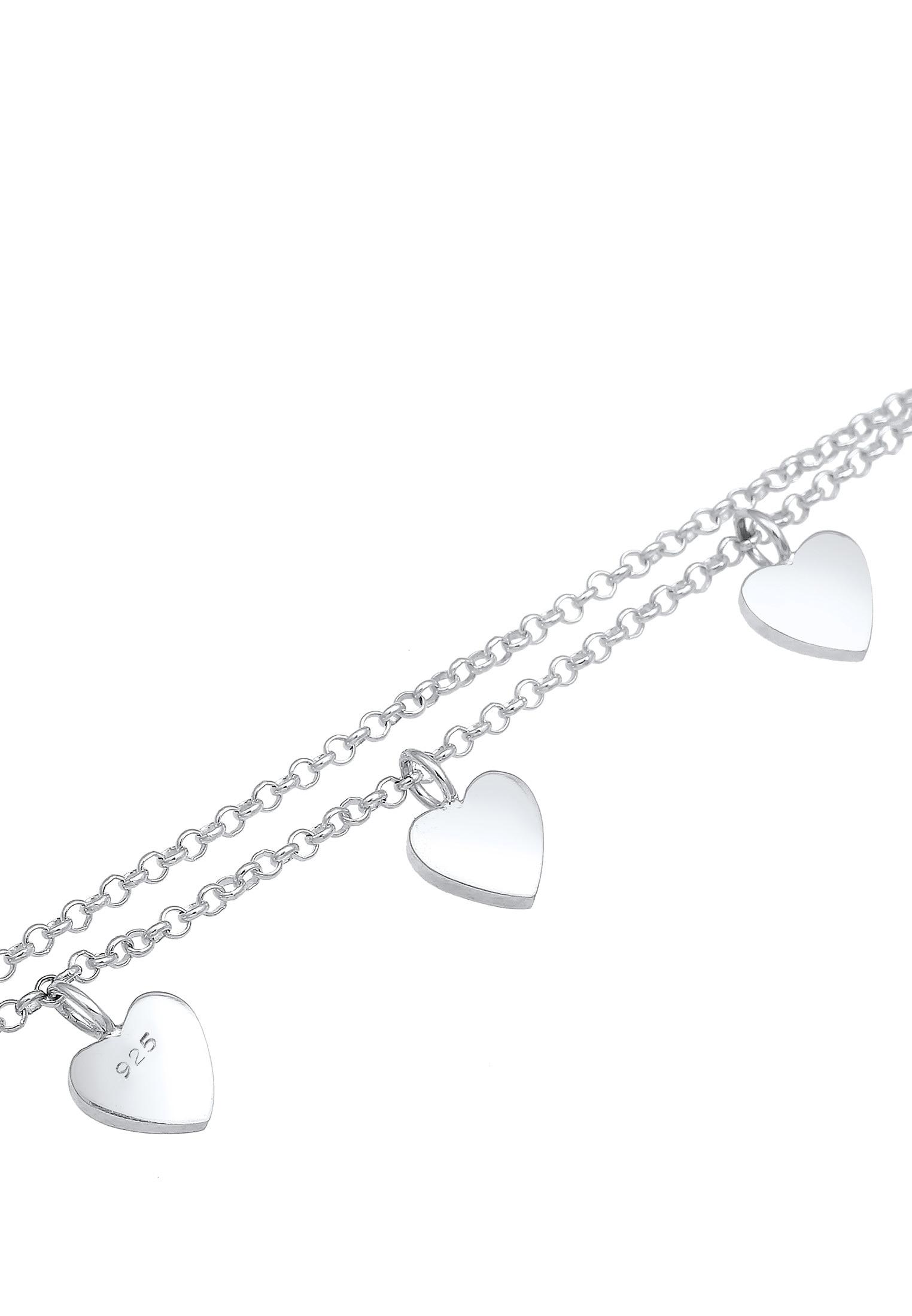 Elli Armkette »Armband Layer Herz 925 Sterling Silber«