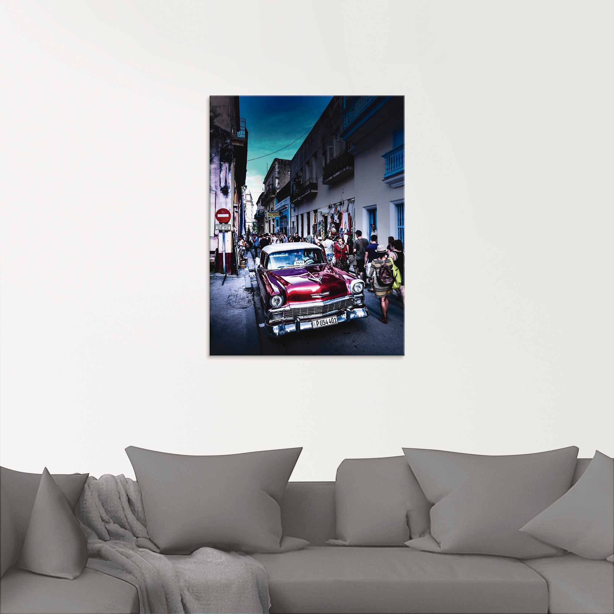 Artland Glasbild »Leben in Havanna«, Auto, (1 St.), in verschiedenen Größen