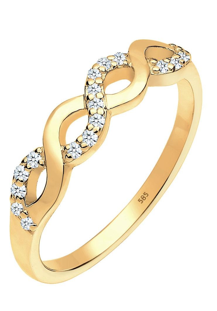 Elli DIAMONDS Diamantring »Infinity - Unendlichkeitsschleife, 0604640414«, mit Diamanten