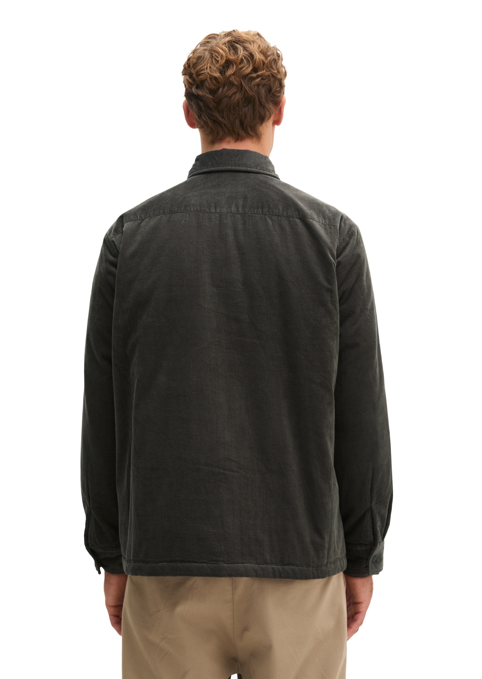 Marc O'Polo Hemdjacke Cord-Overshirt regular mit leichter Wattierung