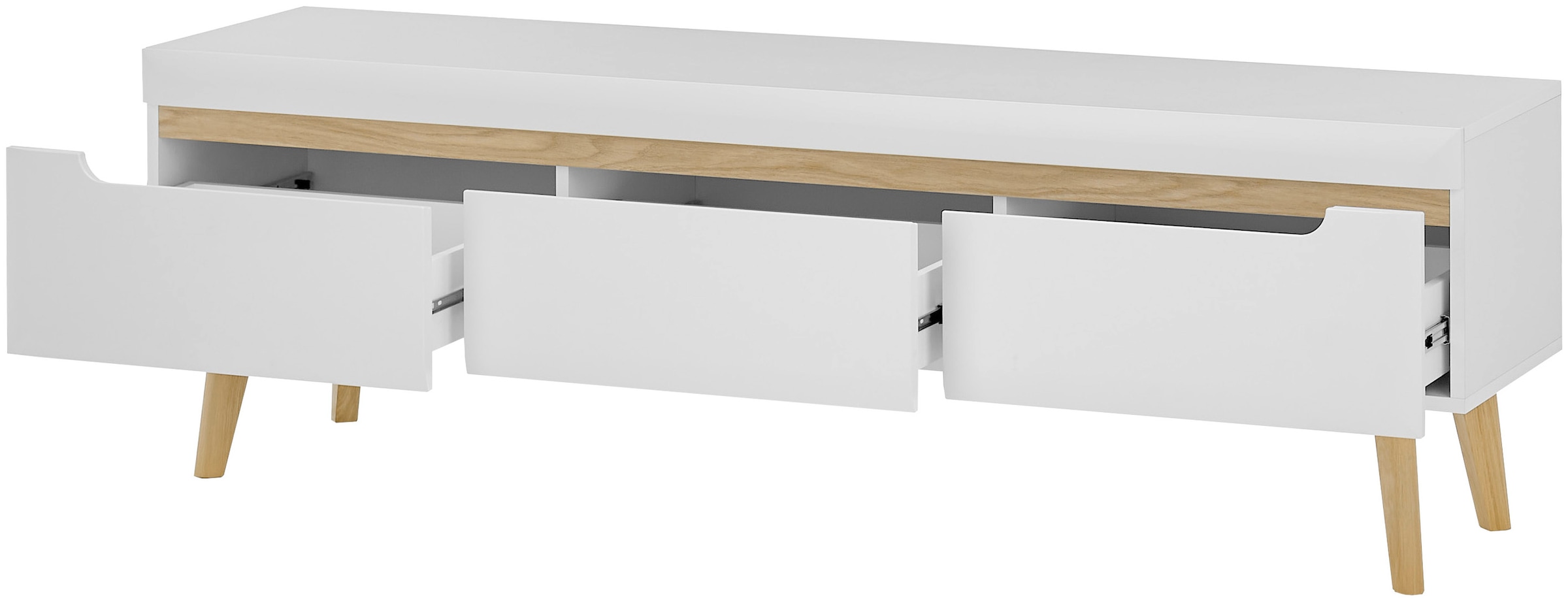 INOSIGN Wohnwand »Torge, Anbauwand, Schrankwand, Mediawand, Wohnzimmer-Set«, (Set, 3 St.), enthält 1 Vitrine, 1 Lowboard + 1 Wandboard, 270 cm breit