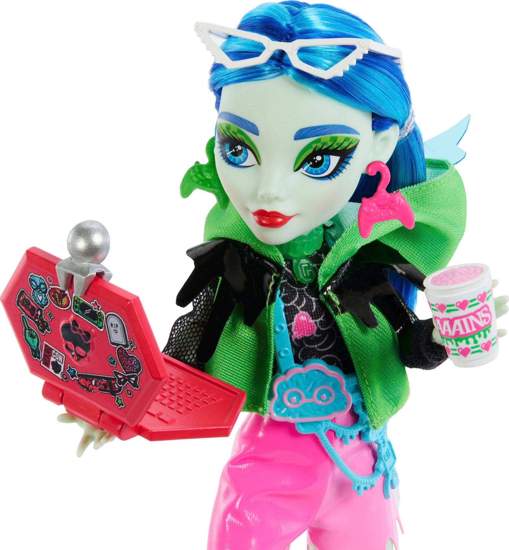 MonsterHigh™ Anziehpuppe »Skulltimate Secrets: Neon Frights, Ghoulia Yelps«