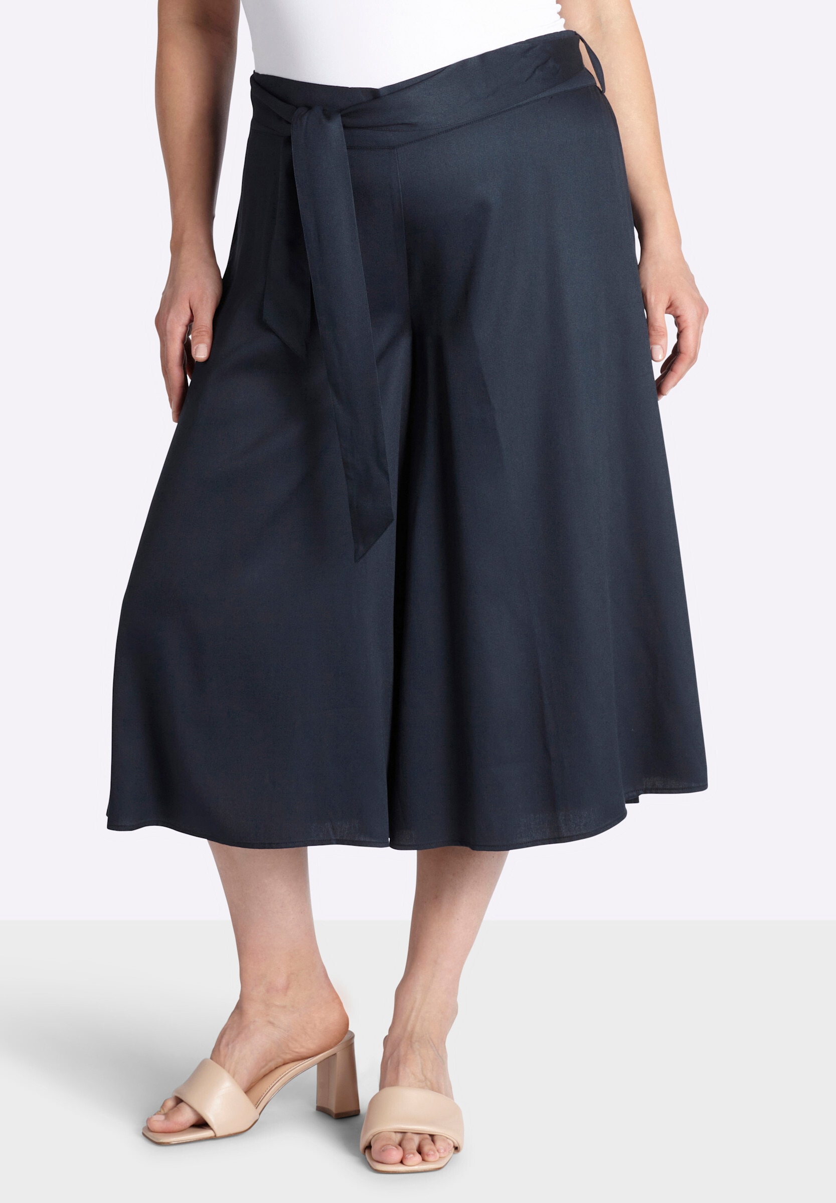 Sheego Culotte »Hosenrock Hosenrock mit Bindegürtel«