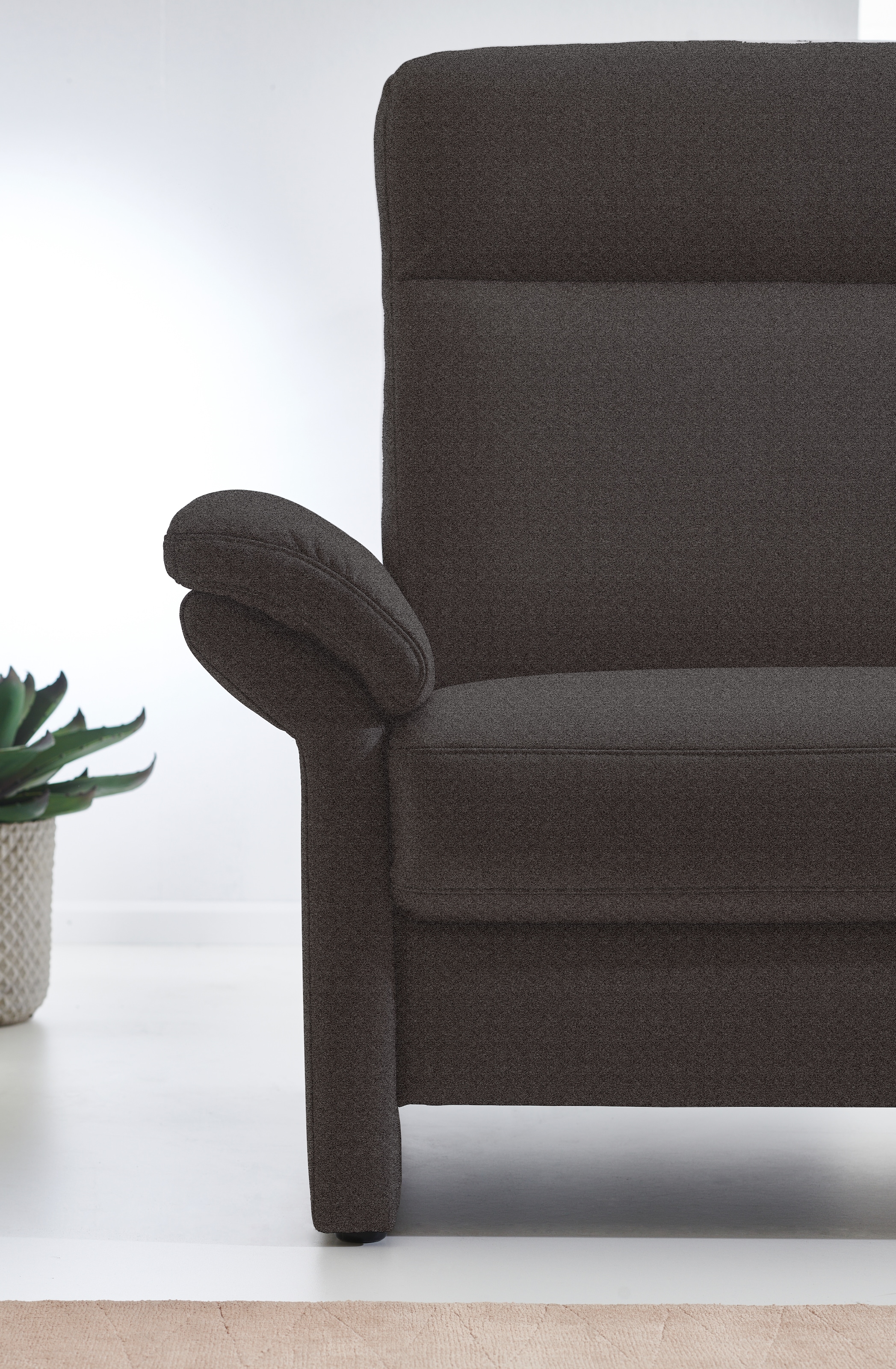 Places of Style 3-Sitzer »Senise, Breite 202 cm«, mit Armverstellung, Federkern