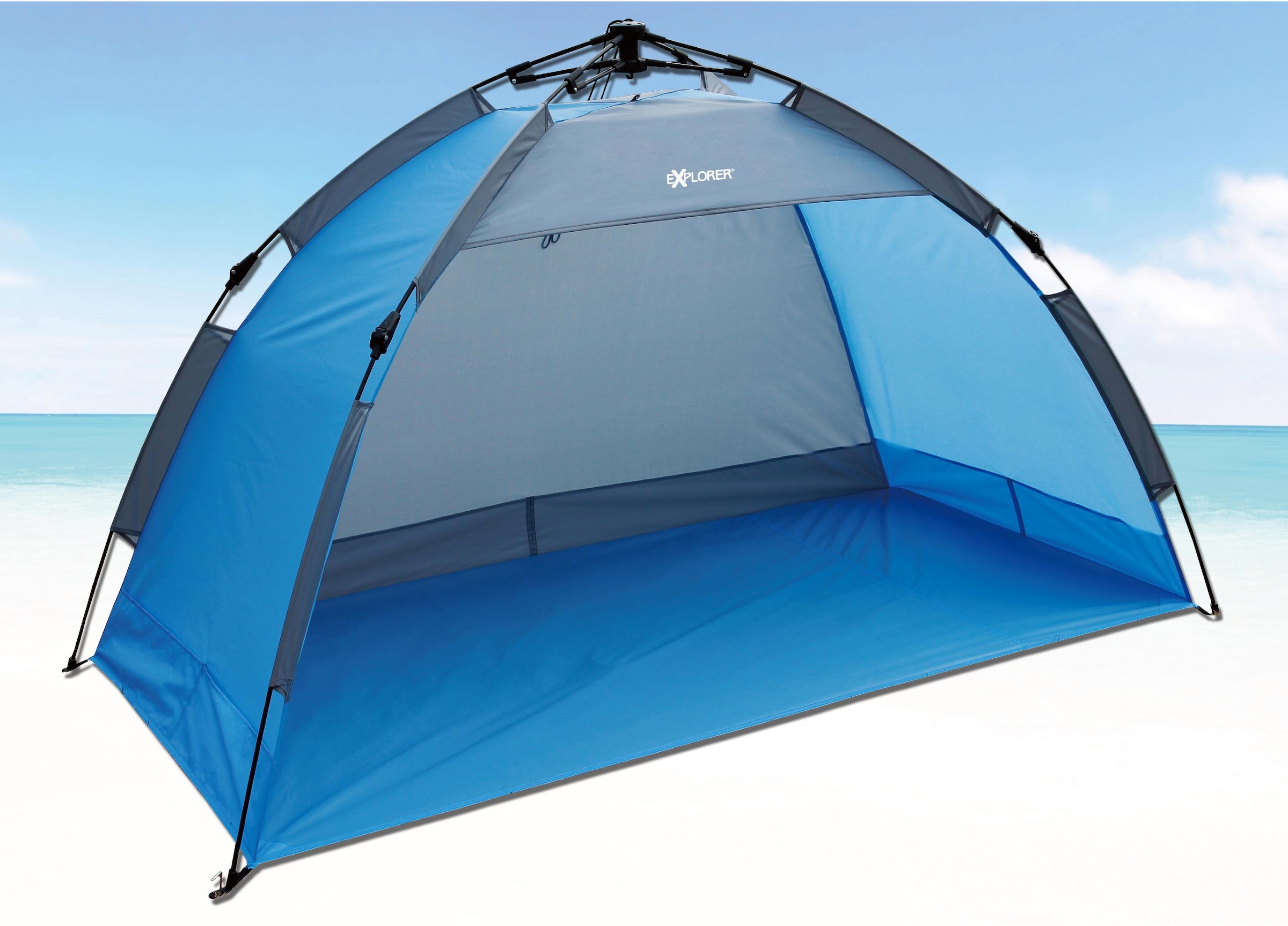 EXPLORER Strandmuschel »Automatik-Strandmuschel 190 x 100 x 110 cm UV 80 +« 2 Personen UV 80+