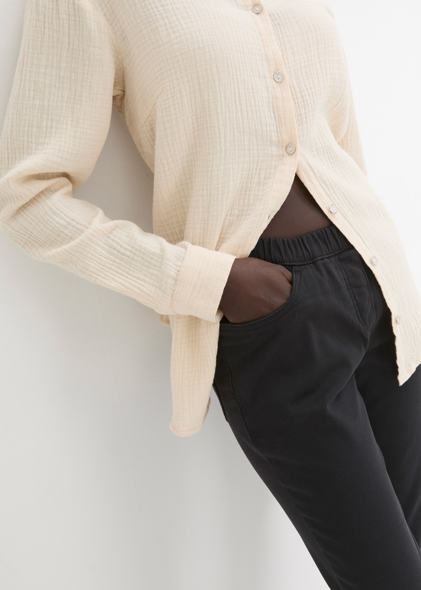 bonprix Schlupfhose »7/8 Schlupfhose mit Stretch«  mit Stretch-Anteil, Regular Fit, mit elastischem Gummibund