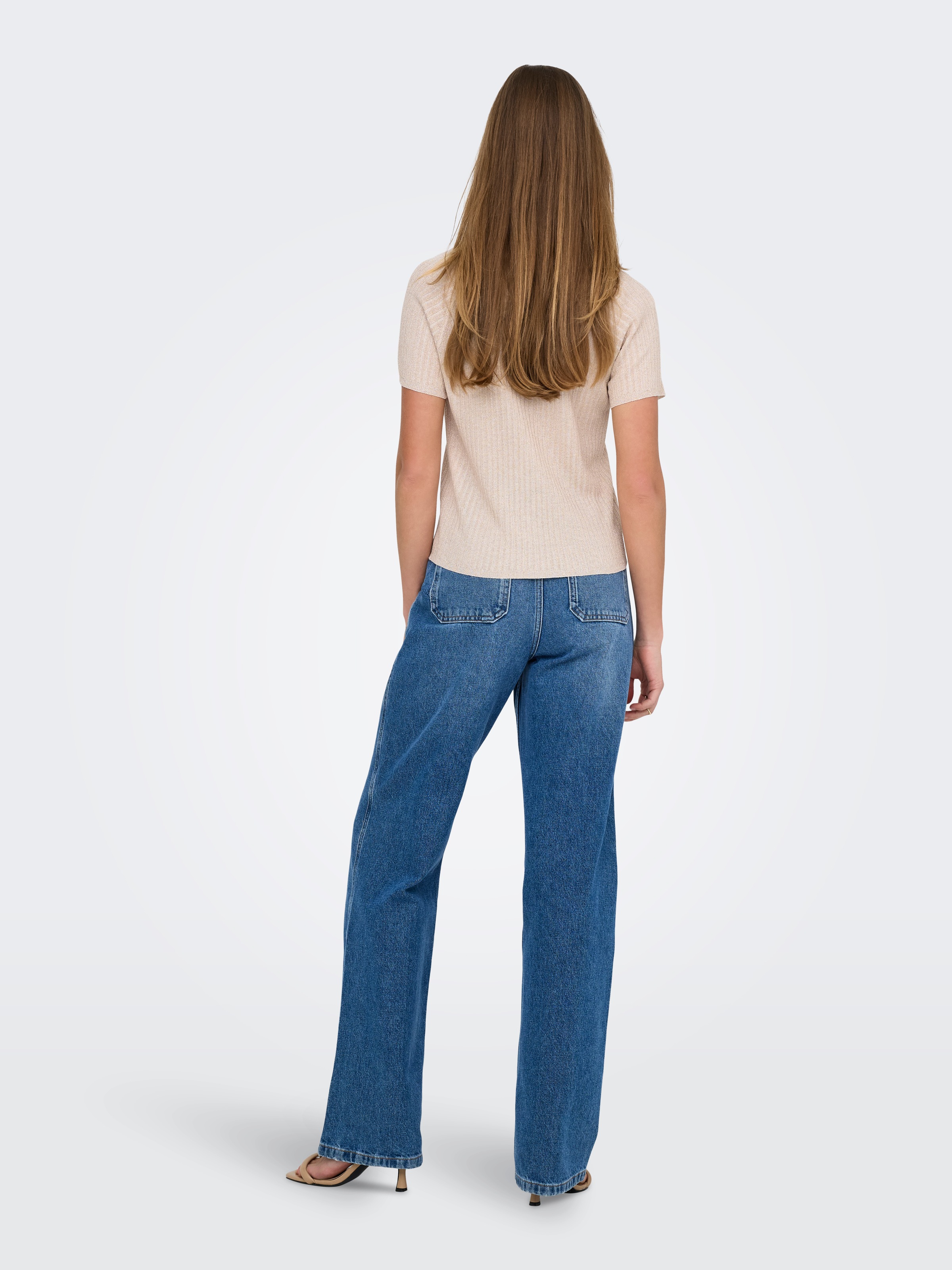 JDY Kurzarmpullover »JDYBODILLA S/S GLITTER PULLOVER KNT NOOS« mit Glitzer-Effekt