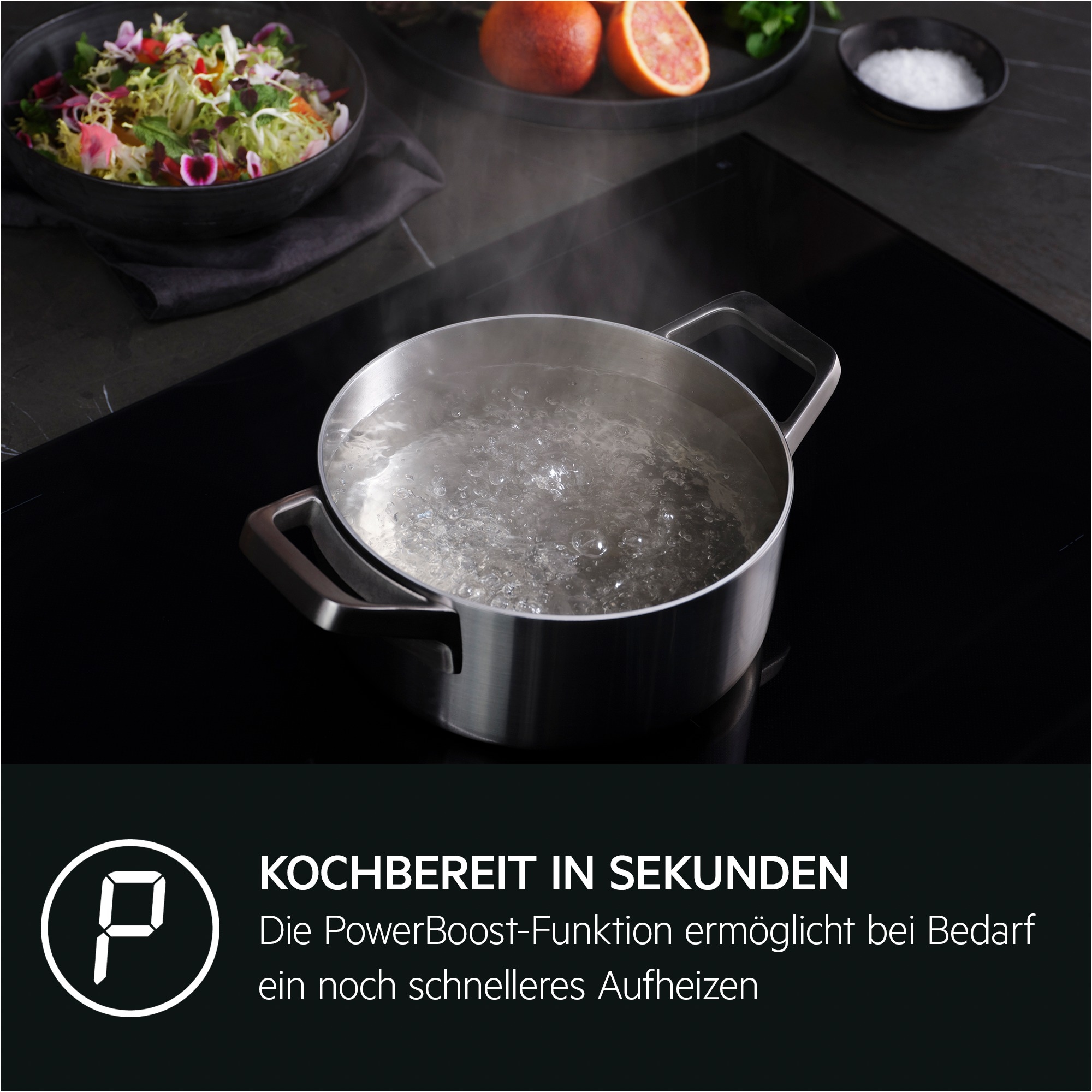 AEG Induktions-Standherd »CIB56494BW 943005695«, mit FlexiRunners™ – Teilauszug (2 Paar), Multilevel Cooking