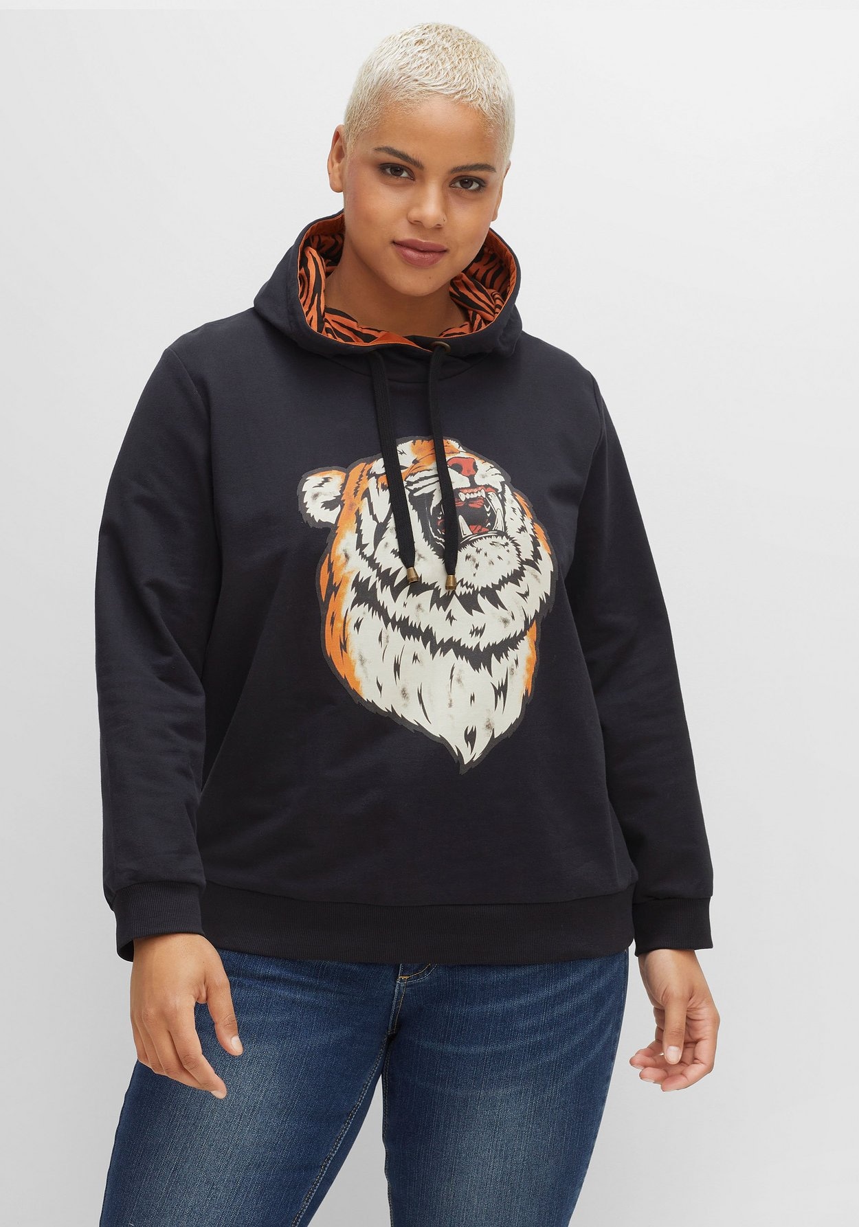 Kapuzensweatshirt »Kapuzensweatshirt mit Animal-Frontdruck«, mit Animal-Frontdruck