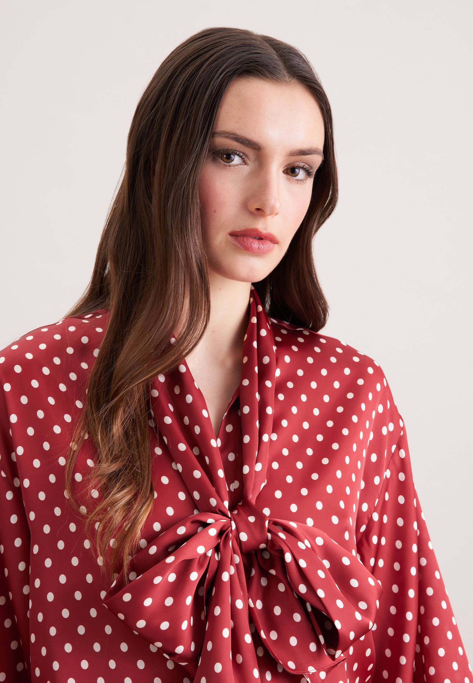 seidensticker Rüschenbluse 1/1 V-Neck Druck