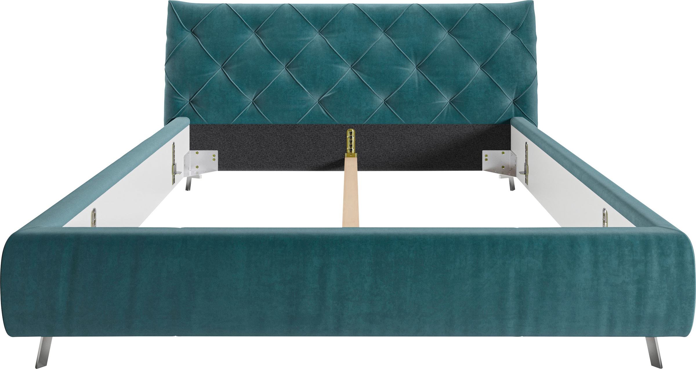 Home affaire Polsterbett »Elloree in 4 Breiten bis 200cm, auch in Leder« Kopfteilhöhe 105cm, belastbar bis 280 kg, auch in Überlänge 220cm