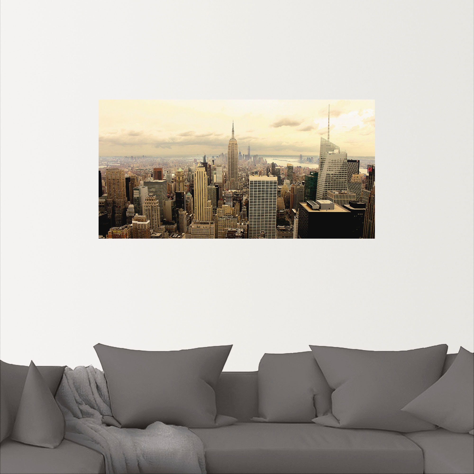 Artland Wandbild »Skyline Manhattan - New York«, Amerika, (1 St.), als Alubild, Outdoorbild, Leinwandbild, Poster, Wandaufkleber