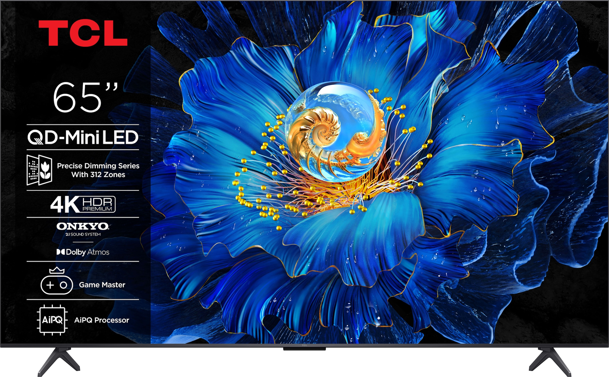 TCL QLED Mini LED-Fernseher »65C61KSX2«, 4K Ultra HD, Google TV-Smart-TV, 4K HDR, AiPQ, Game Master, Smart TV, Apple TV, Multi-HDR, Dolby Vision