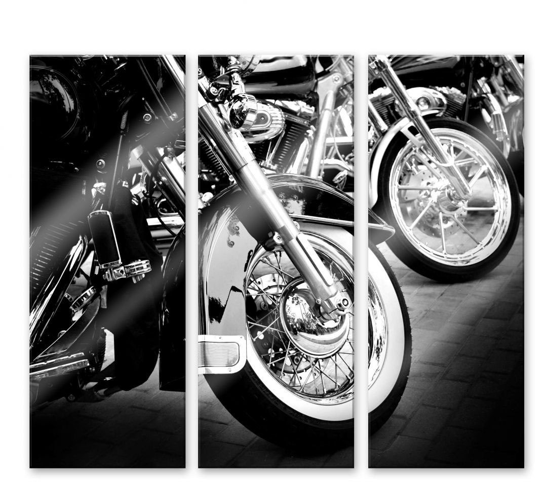 Wall-Art Mehrteilige Bilder »Motorrad Bikder Liebe (3-teilig)«, (Set, 3 St.)