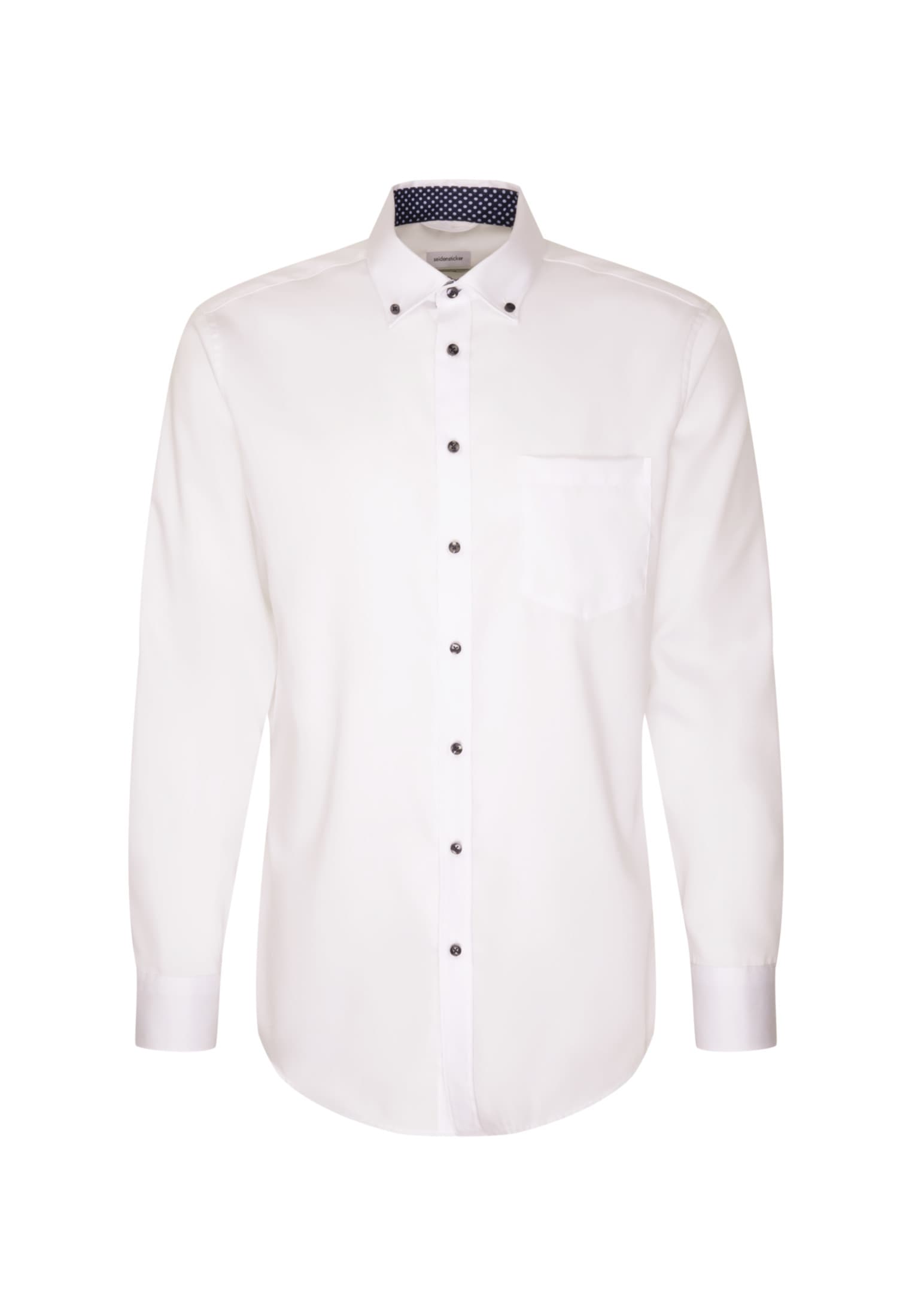 seidensticker Businesshemd »Regular«, Regular Langarm Button-Down-Kragen Uni