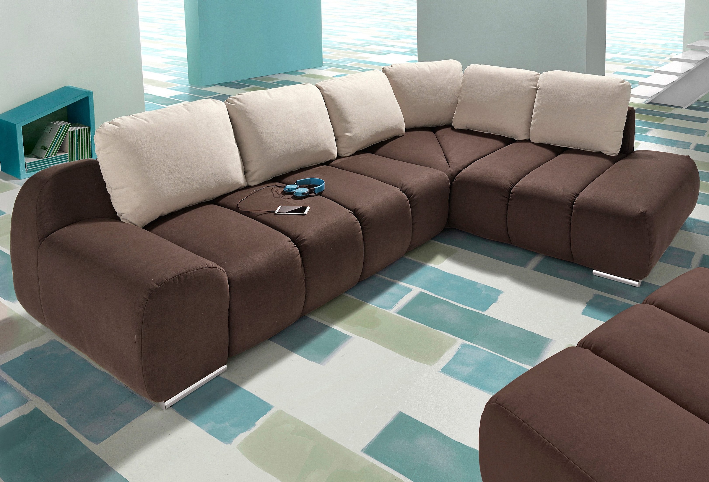 INOSIGN Ecksofa »Bono L-Form«, mit Ottomane, wahlweise mit Bettfunktion