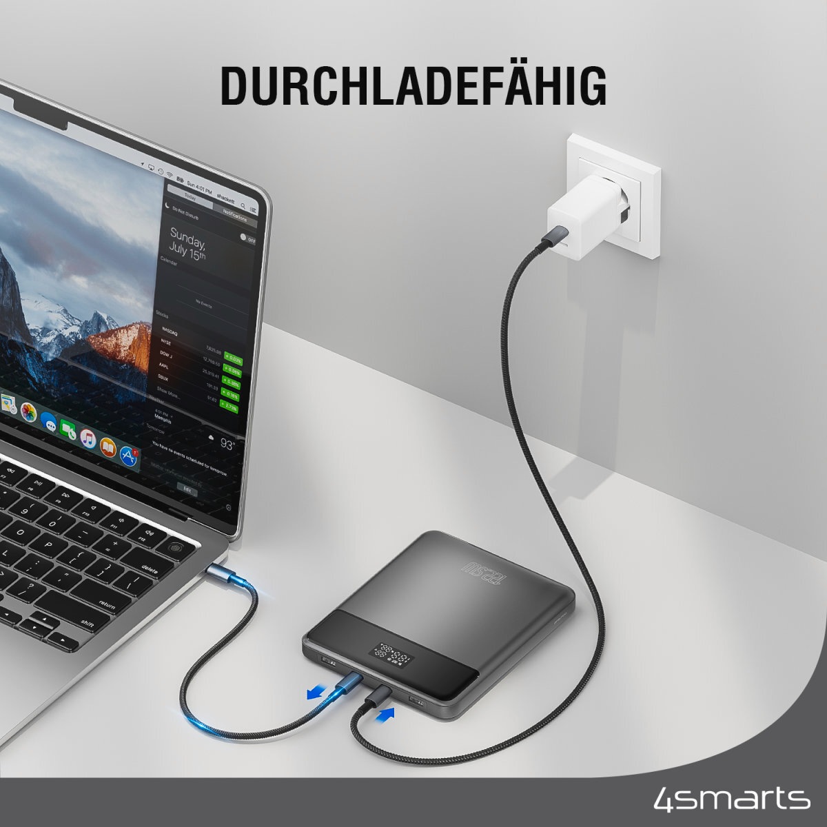 4smarts Powerbank »Enterprise Slim 20000mAh 122,5W«, 4smarts Powerbank Enterprise Slim 20000mAh 122,5W