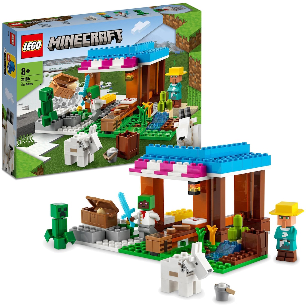 LEGO® Konstruktionsspielsteine »Die Bäckerei (21184), LEGO® Minecraft«, (154 St.), Made in Europe