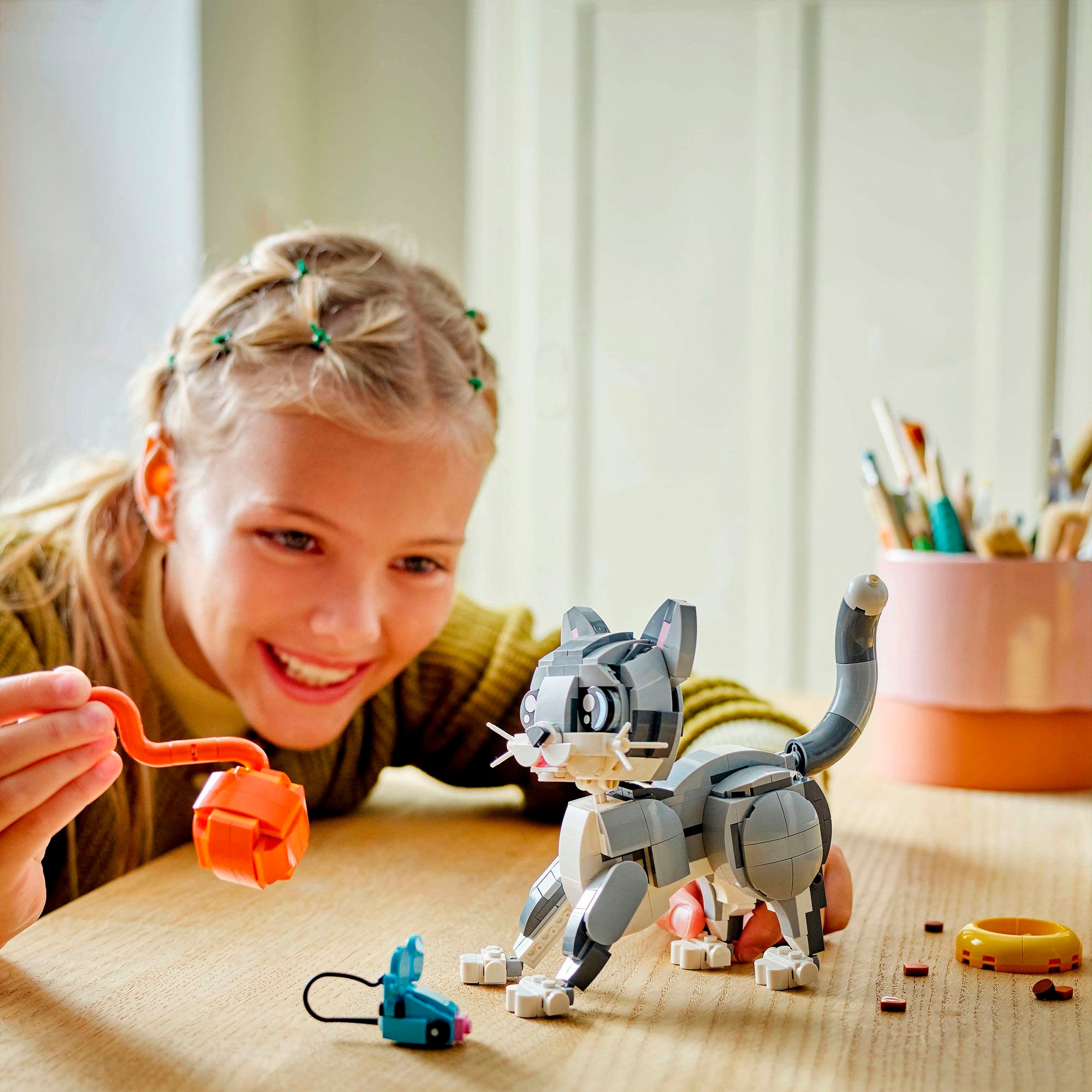 LEGO® Konstruktionsspielsteine »Graue Katze (31163), LEGO Creator«, (407 St.), Made in Europe