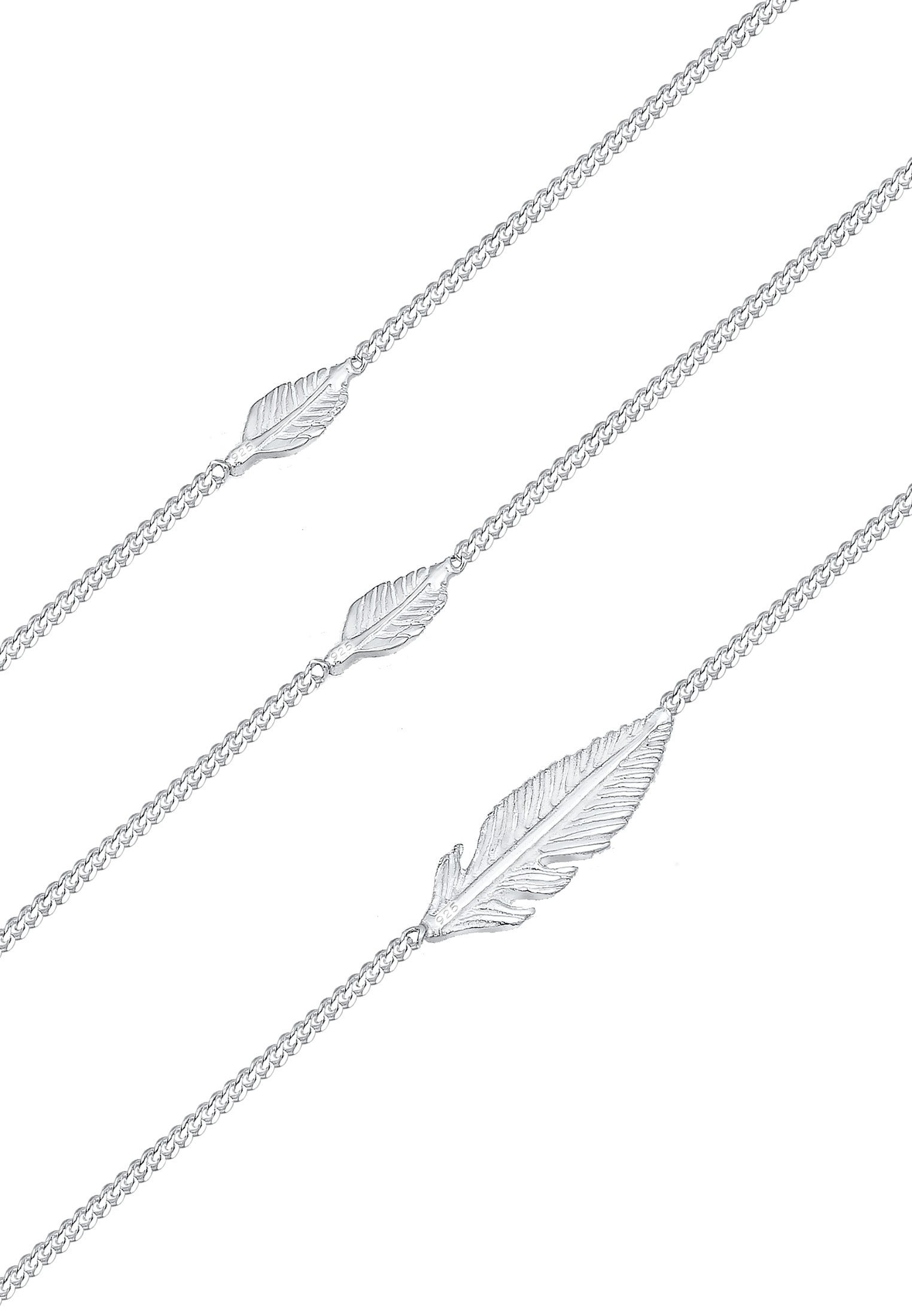 Elli Armketten Set »Armband Feder Mutter Kind 3er Set 925 Sterling Silber«