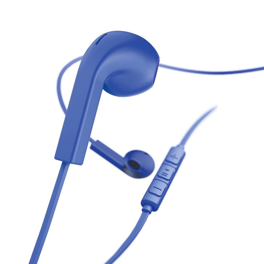 Hama Kopfhörer, Earbuds, Mikrofon, Flachbandkabel, Blau