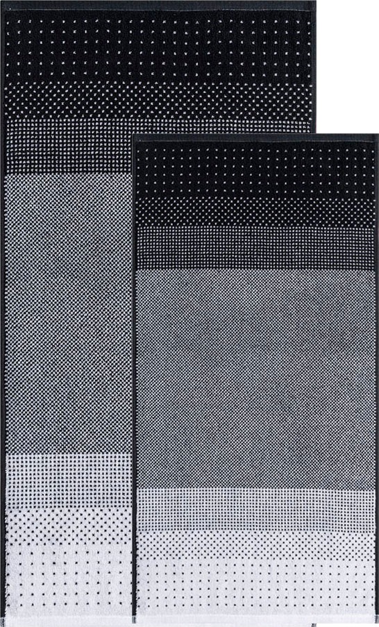 Egeria Handtuch Set »Trixi«, 2 tlg., Jacquard-Walkfrottee, mit Punkten