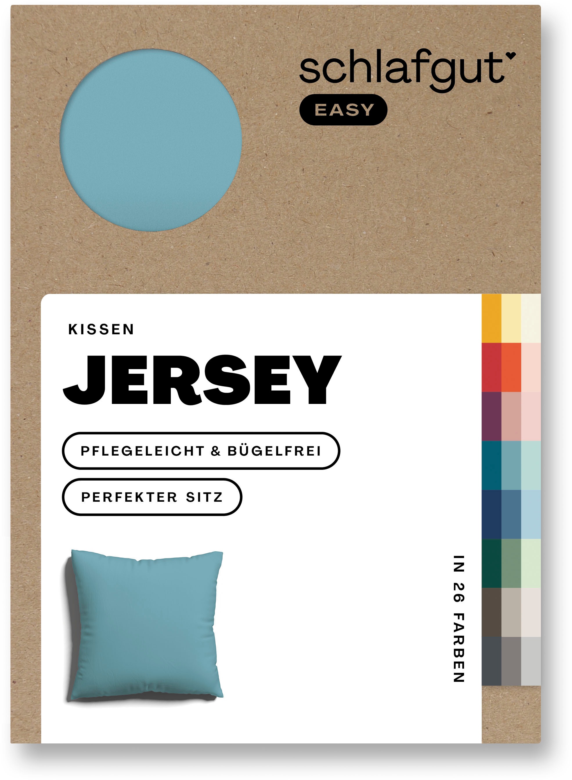 Schlafgut Kissenbezug »EASY Jersey«, (1 St.), Kissenhülle mit Reißverschluss, weich und saugfähig, Kissenbezug