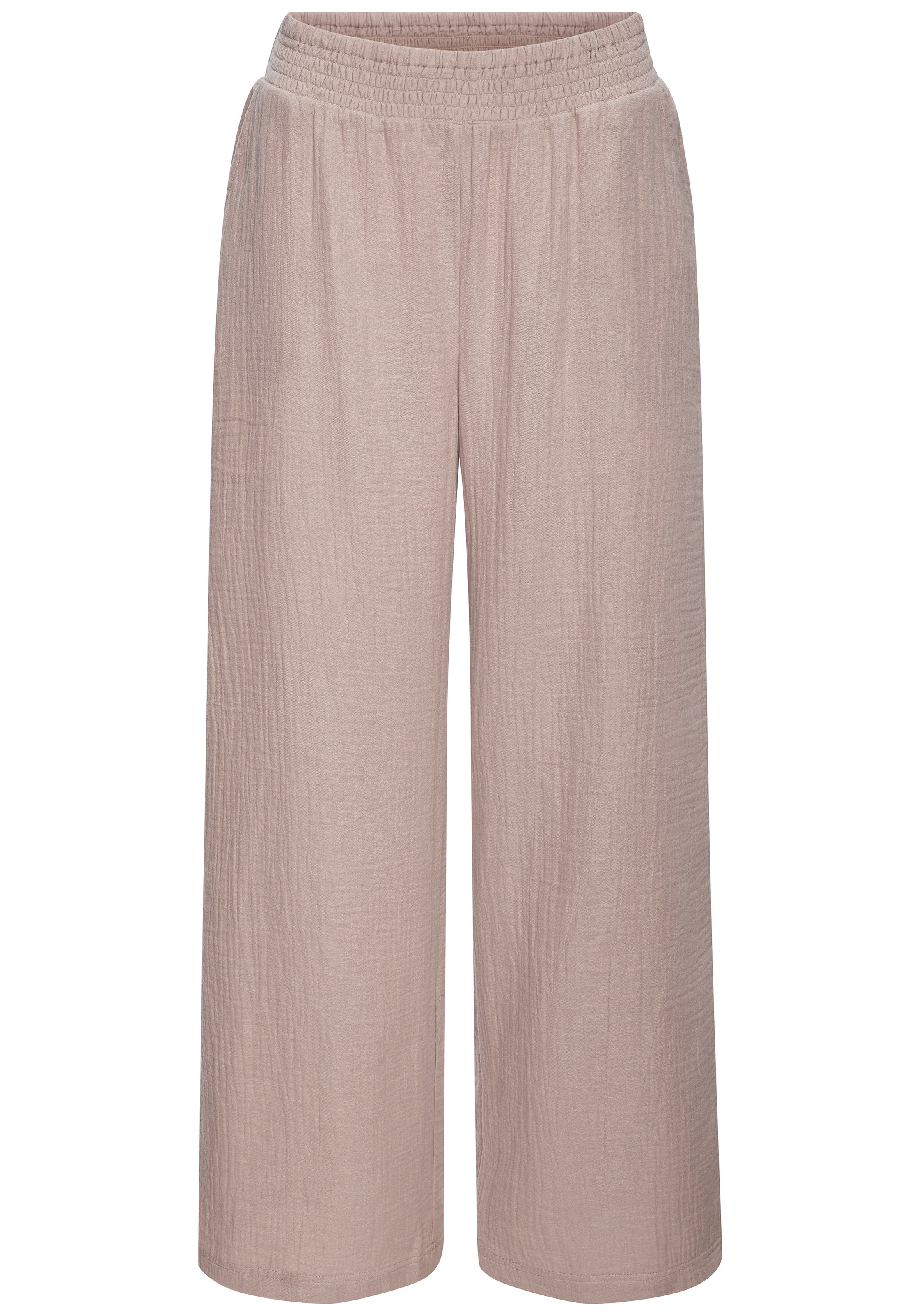 Beachtime Schlupfhose  aus Musselinware, Strandhose mit Gummibund