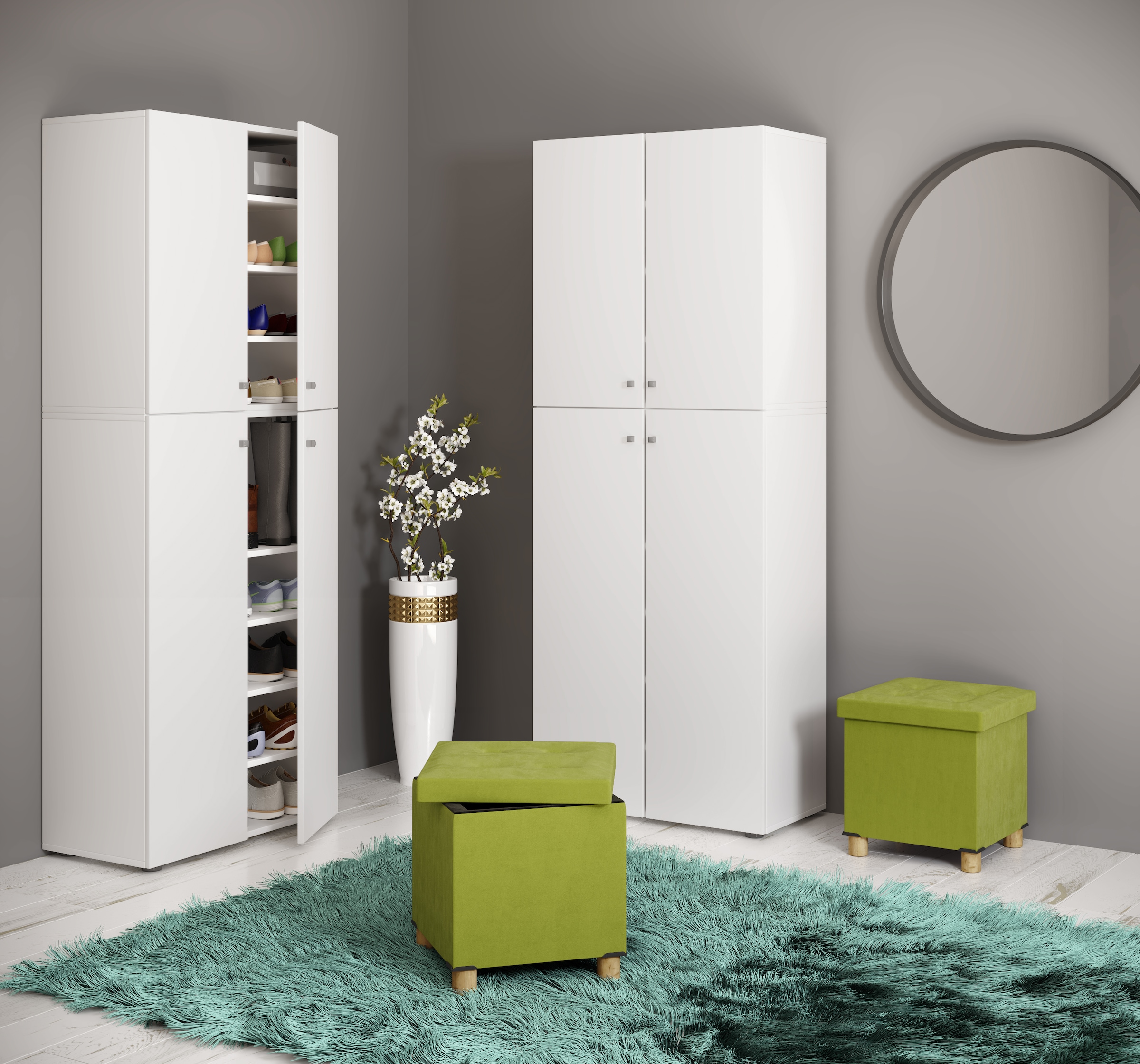 VCM Sitztruhe »Stoff Sitztruhe Sitzbank Truhe Sitzhocker Sizos M« VCM Sizos, 1 tlg.