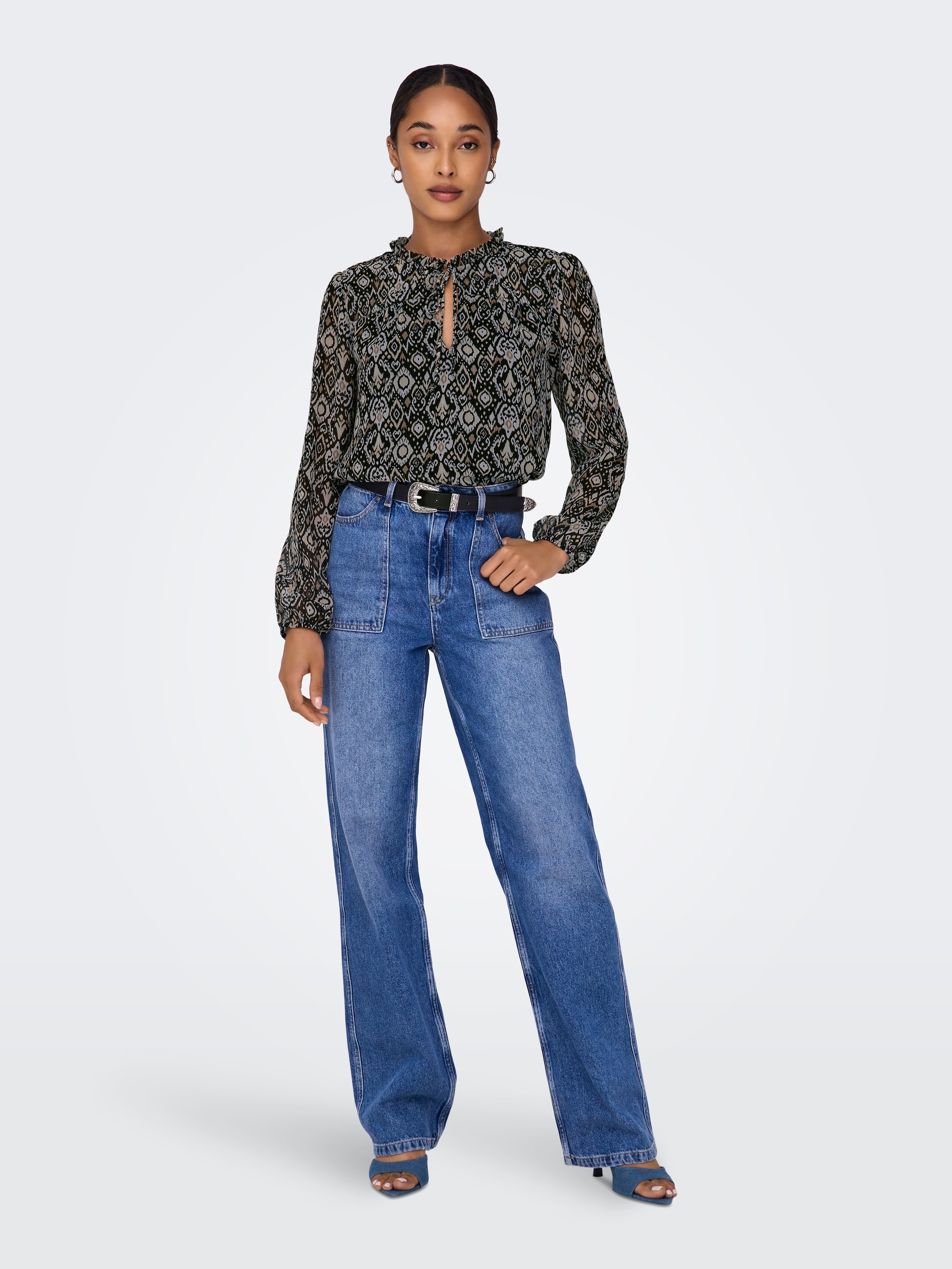 ONLY Chiffonbluse »ONLDITSY L/S BLOUSE WVN«