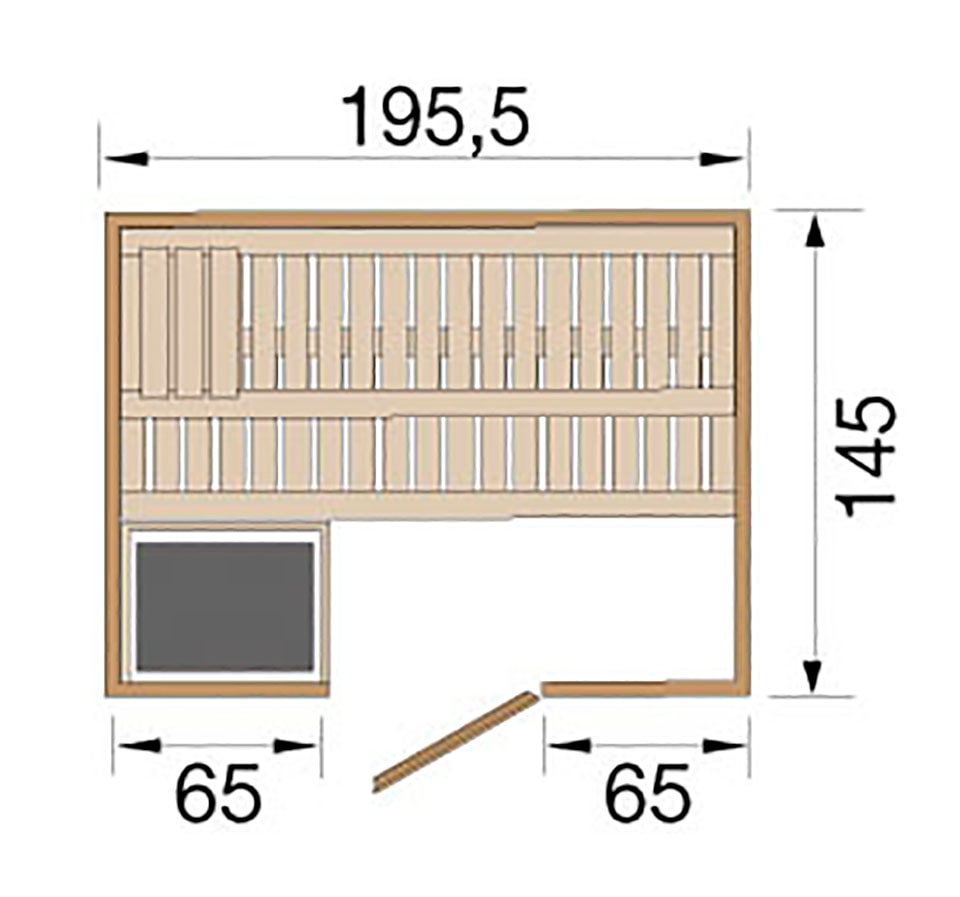 weka Sauna »Bergen« Set,  7,5 kW Bio-Ofen mit digitaler Steuerung