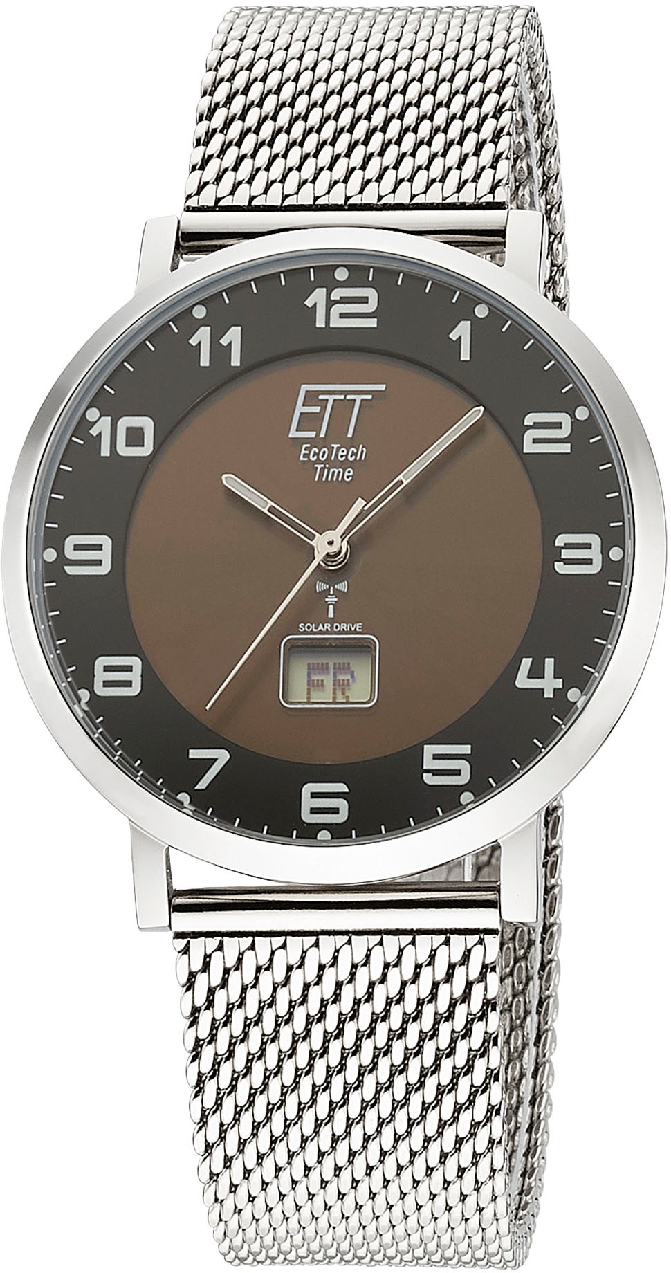 ETT Funkuhr »Atacama«, (Set, 2 tlg., mit Wechselband), Armbanduhr, Herrenuhr, Datum, Solar, ideal auch als Geschenk